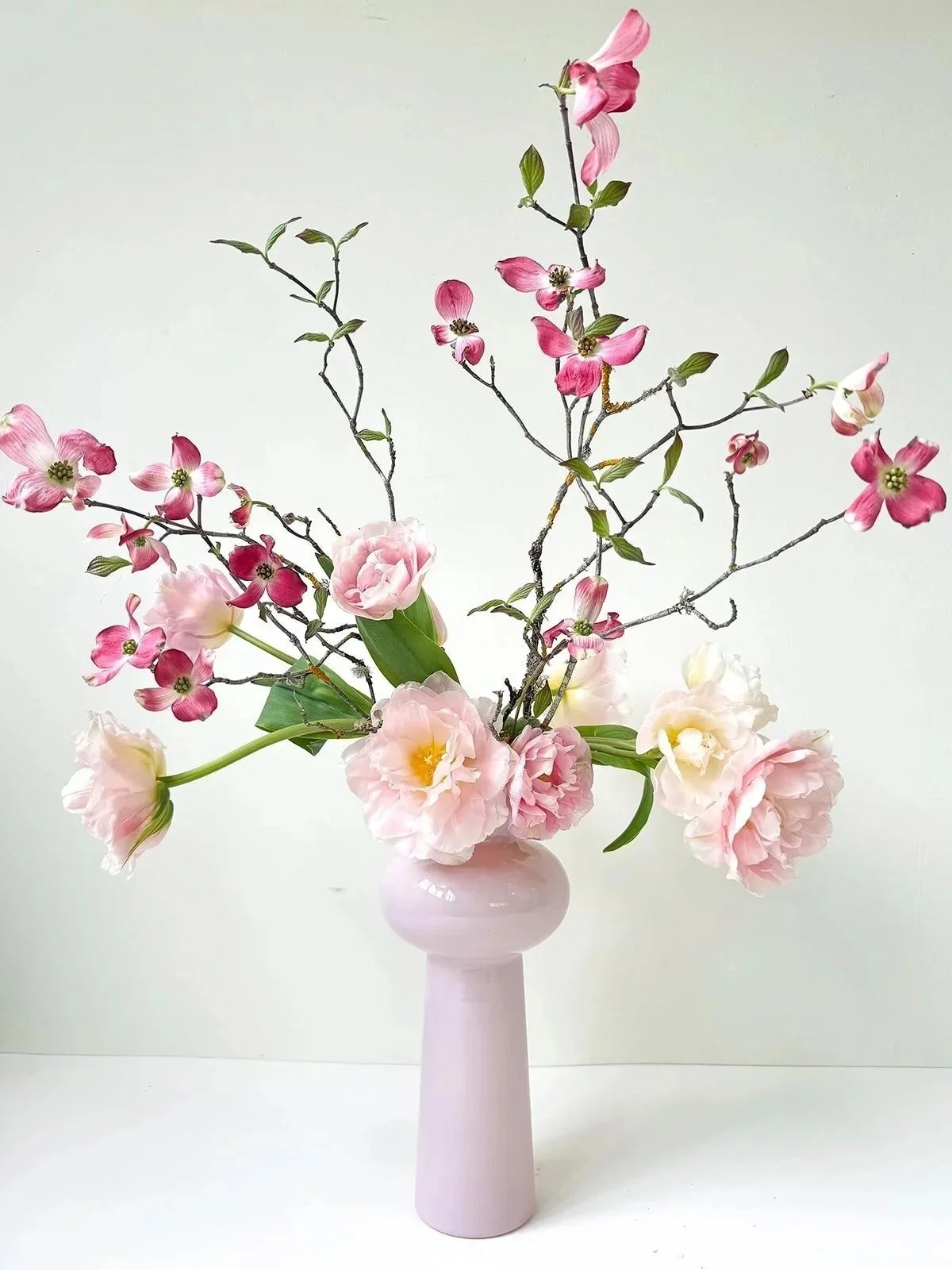 Mothers Day Arrangement in glass vase