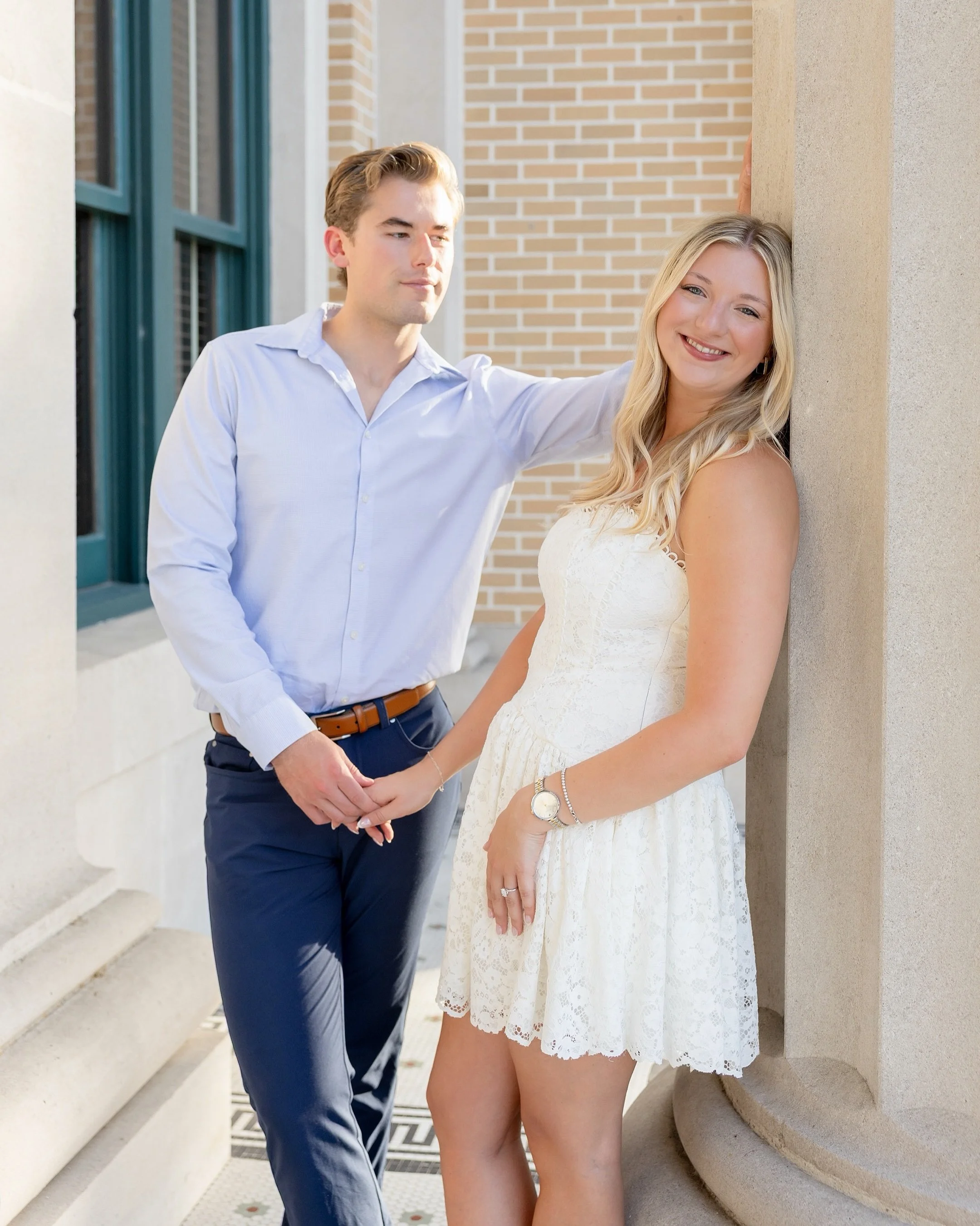 A + M wandered through downtown Fort Myers with me and somehow every single spot turned into a favorite photo 🤍 Can&rsquo;t wait for their wedding day next year!!