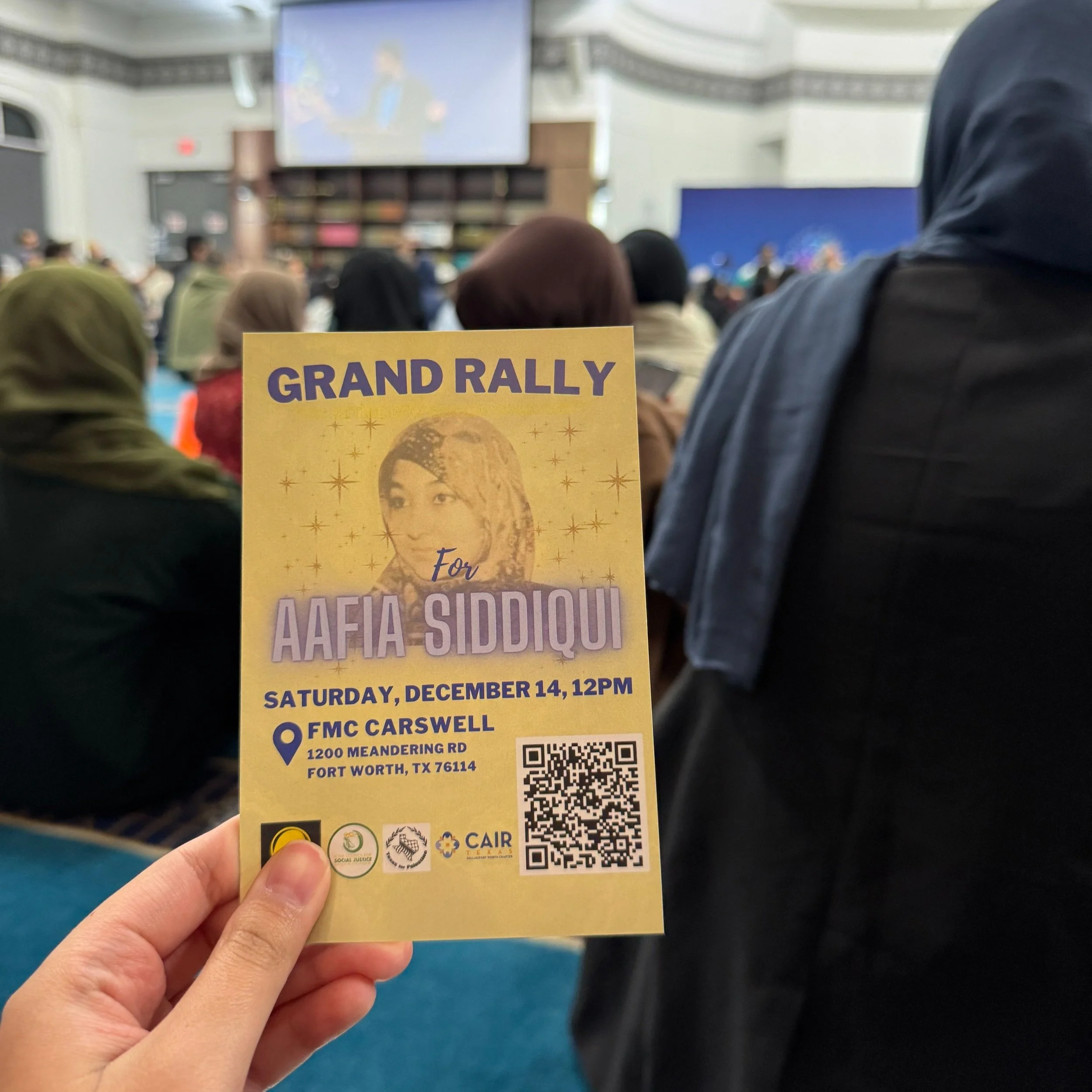 Islamic Scholar Dr. Yasir Qadhi tells the story of how he met Dr Aafia Siddiqui, a Pakistani Muslim women wrongly imprisoned, at an event at the Valley Ranch Islamic Center.
