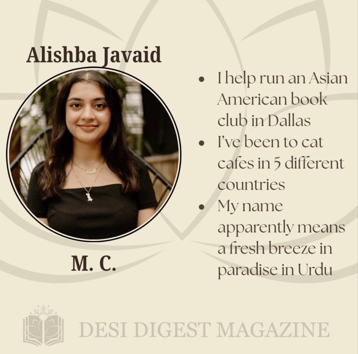 MC for Desi Digest poetry night at the Museum of Asian Texans 