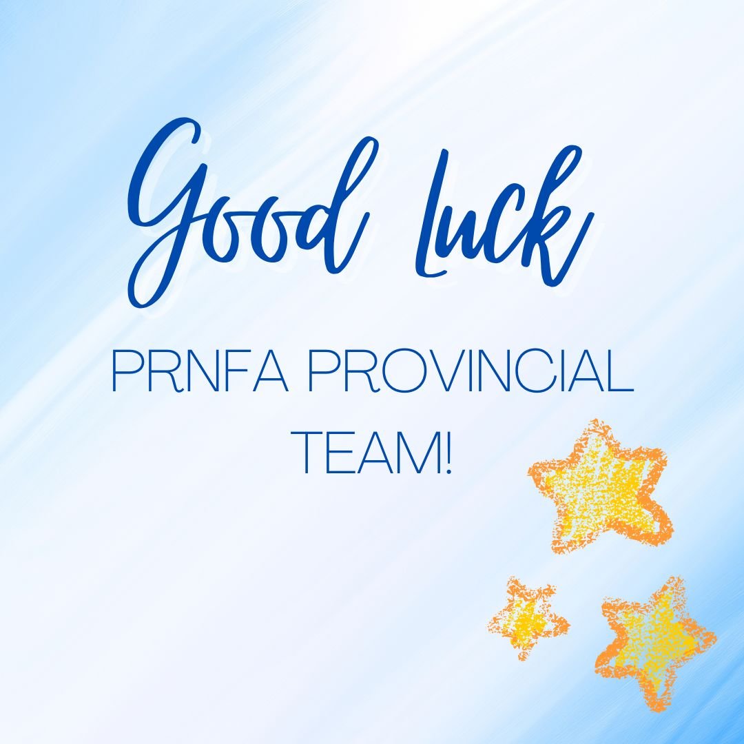 With the #PABC2025 OFFICIALLY underway, we want to wish luck to ALL of the provincial team representing the #PRNFA 

Our Team 🩷
Dance: Stage I:  Portlynn Bates and Brinklee Beck
Dance: Stage I Alternate: Anna Hogarth and Malorie Clark
Dance: Stage I