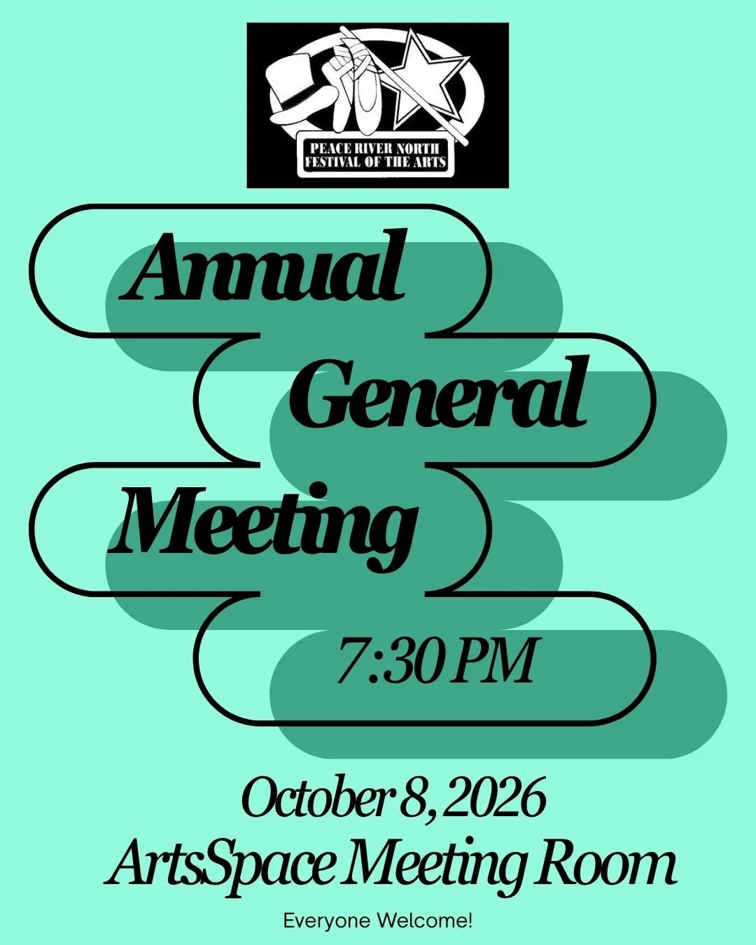 Our AGM is Thursday, October 8th at 7:30PM, join us there if you are interested in the Performing Arts! 💃🎻🎤