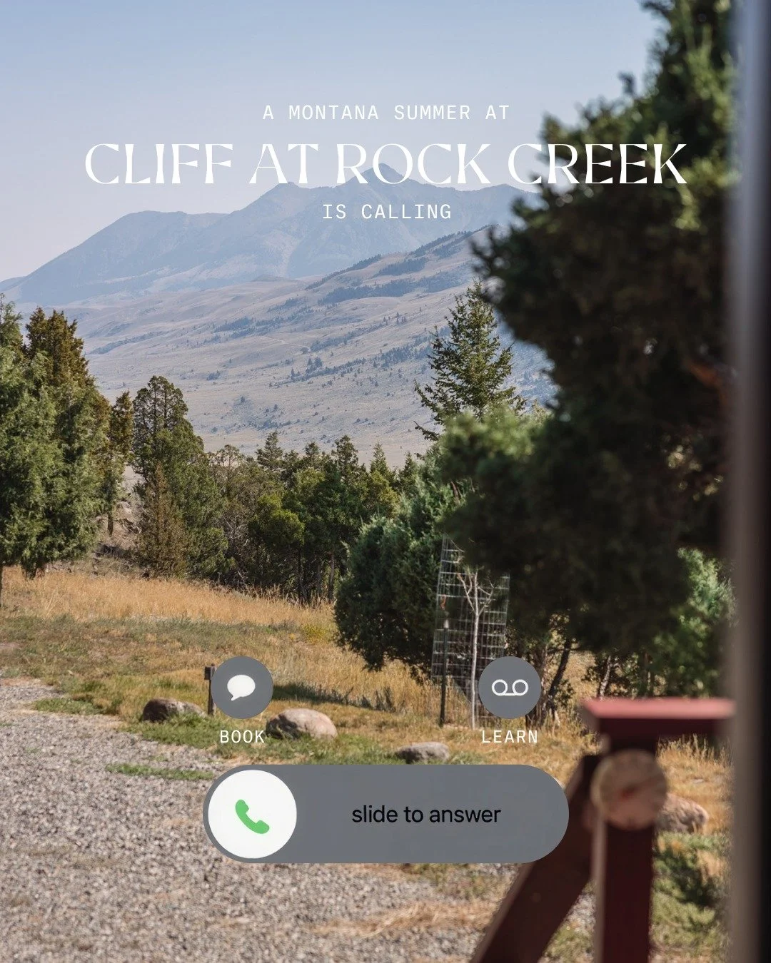 Summer at The Cliff at Rock Creek is calling.

Perched above Paradise Valley, this is where long days stretch into golden evenings and the mountains feel just a little closer. Set on 10 private acres, the views go on forever and the pace slows down t