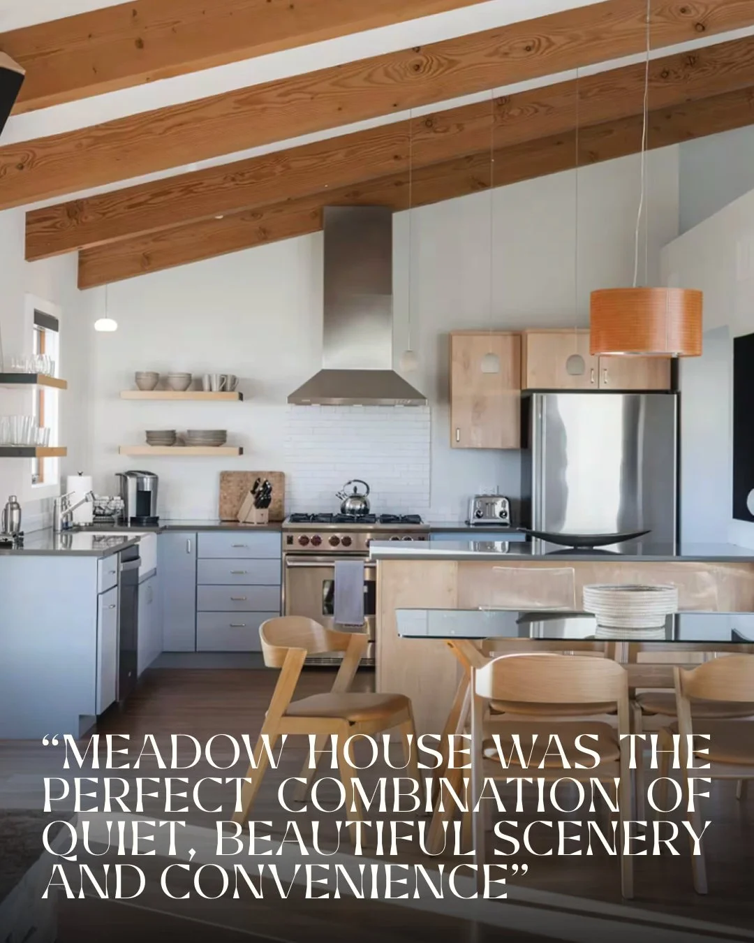 "We had a wonderful stay at Meadow House and would absolutely stay here again. The house was exceptionally clean, comfortable, and very well cared for. One of our favorite parts was having private, HOA-maintained access to the river. It was so n
