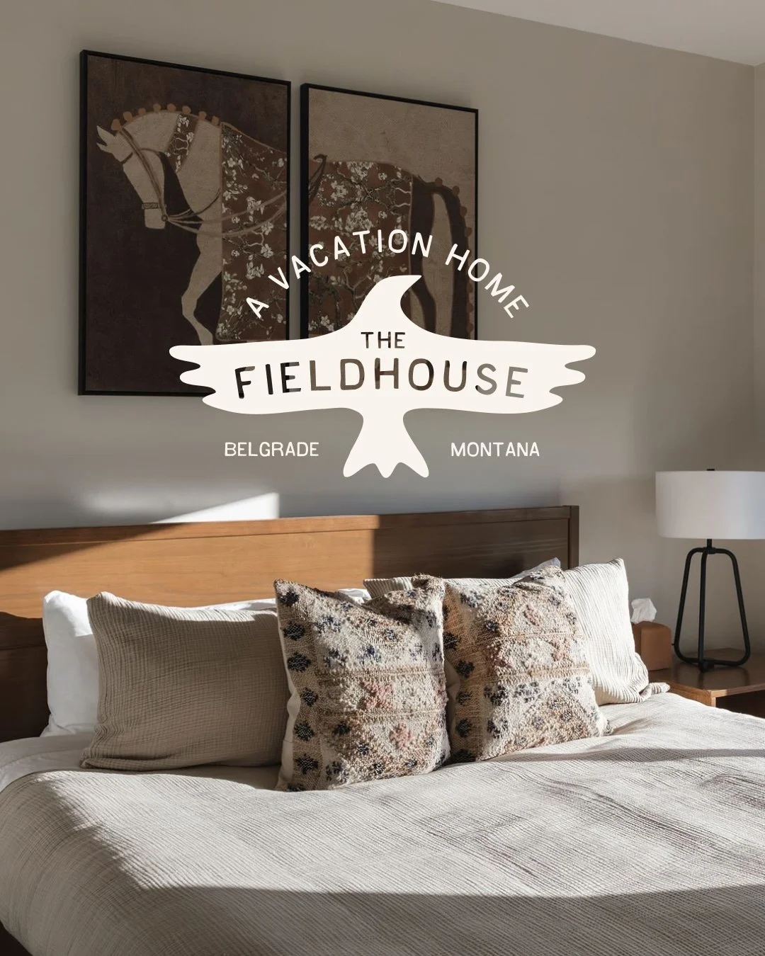 The Fieldhouse branding is officially here.

The vision was a hand-drawn, sans serif mark that feels like the fields surrounding the home and the Bridgers rising just beyond them, balanced with the clean, modern lines of the interior. Outdoorsy at it