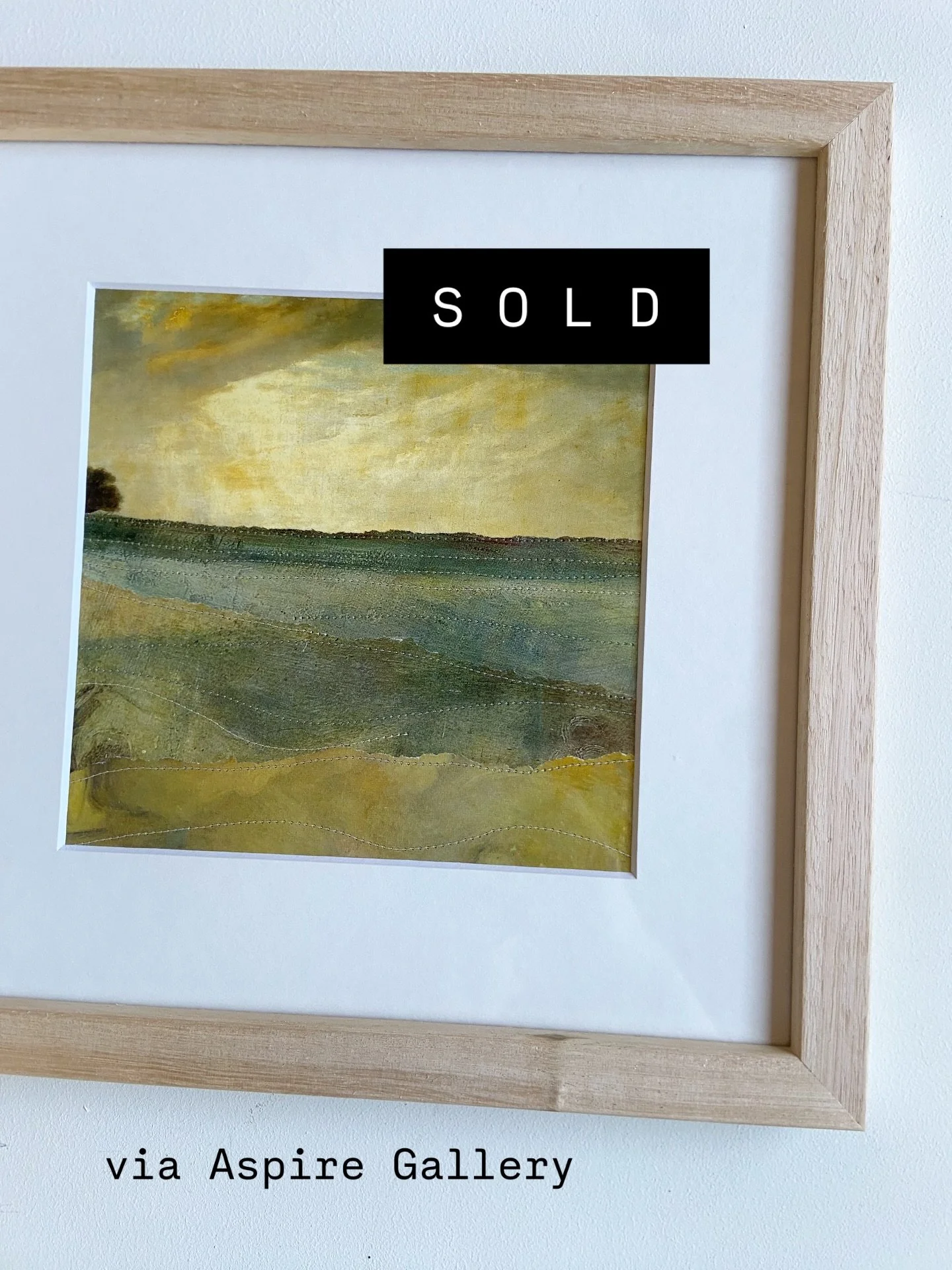 // SOLD
Thank you to @aspiregallery for selling another work of mine last night. Their extensive online catalogue - they have several of my collages - means anyone, anywhere, at anytime can view &amp; purchase works.
This collage - The sea was green 