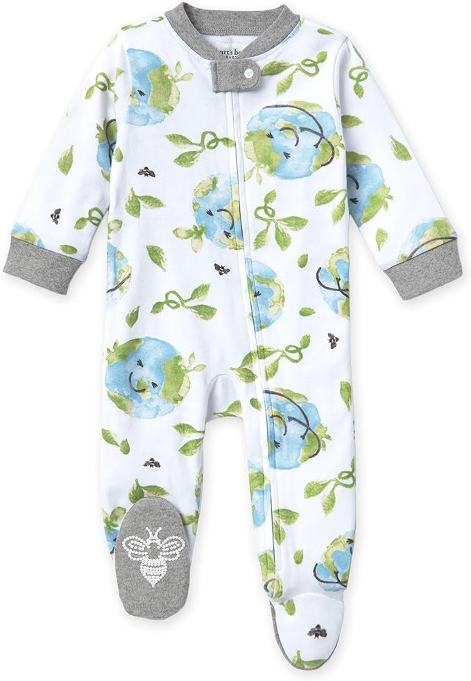 Burt’s Bees Zipper Footie PJs