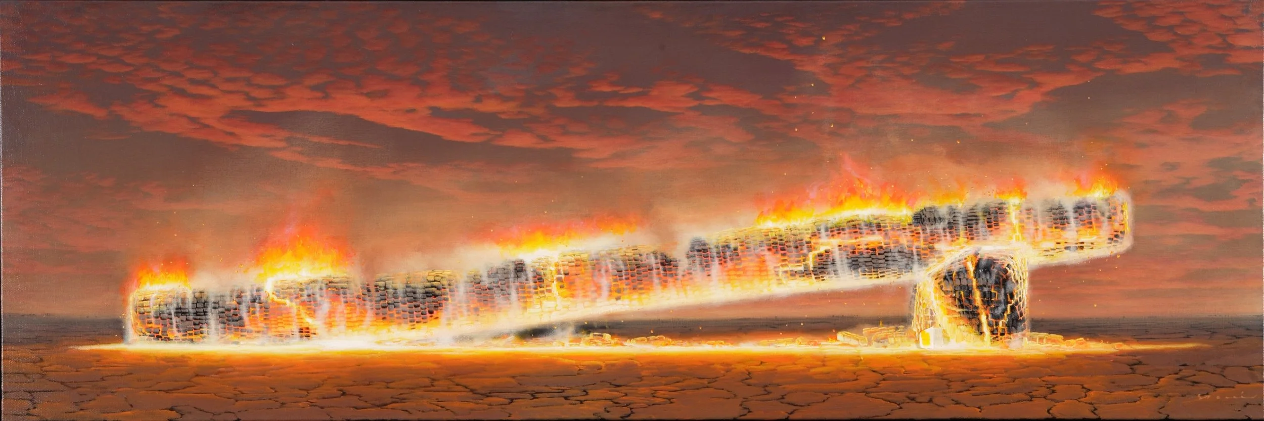 Modern Blocks (Coals) 2006 acrylic on canvas 61x183cm YC6X1875 cropped.JPEG