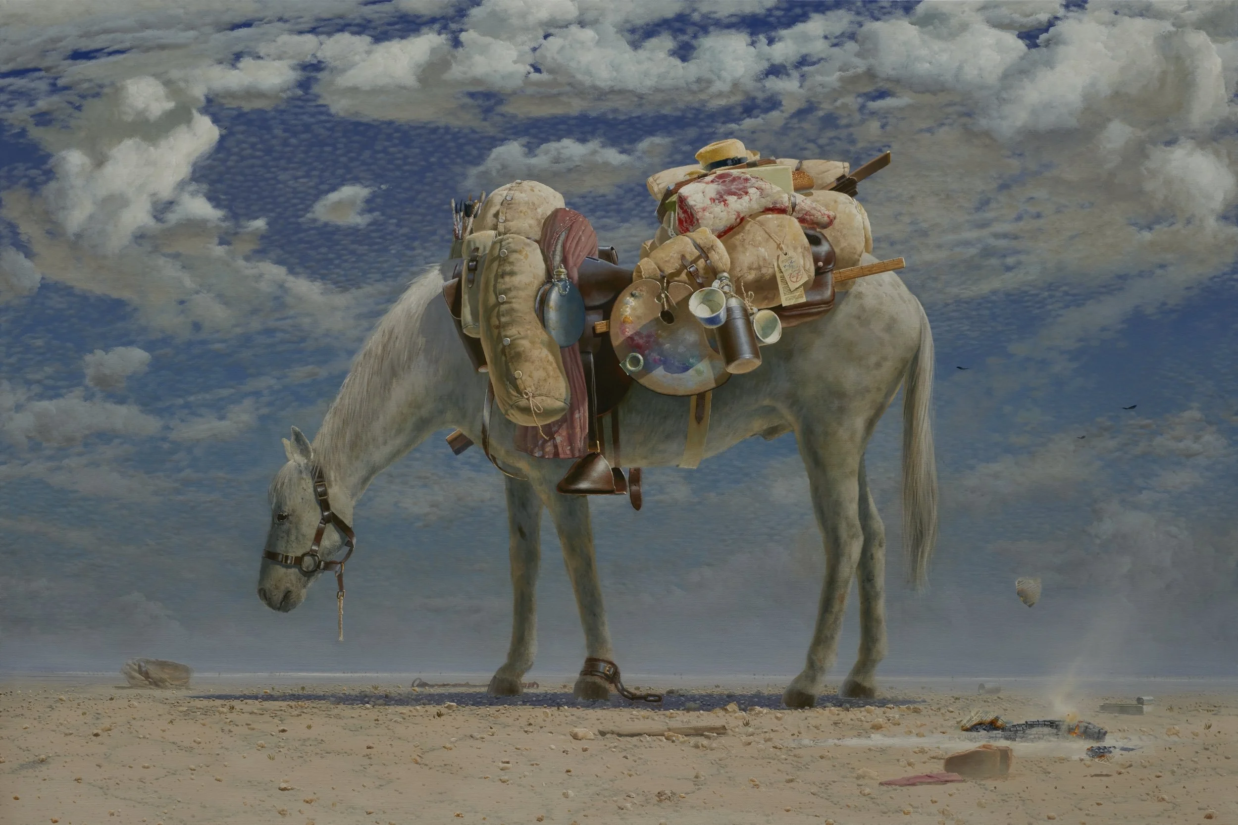 Equine Impedimenta - Tully's baggage 2019 acrylic on canvas 122.3x183.3cm MIM0146.jpeg