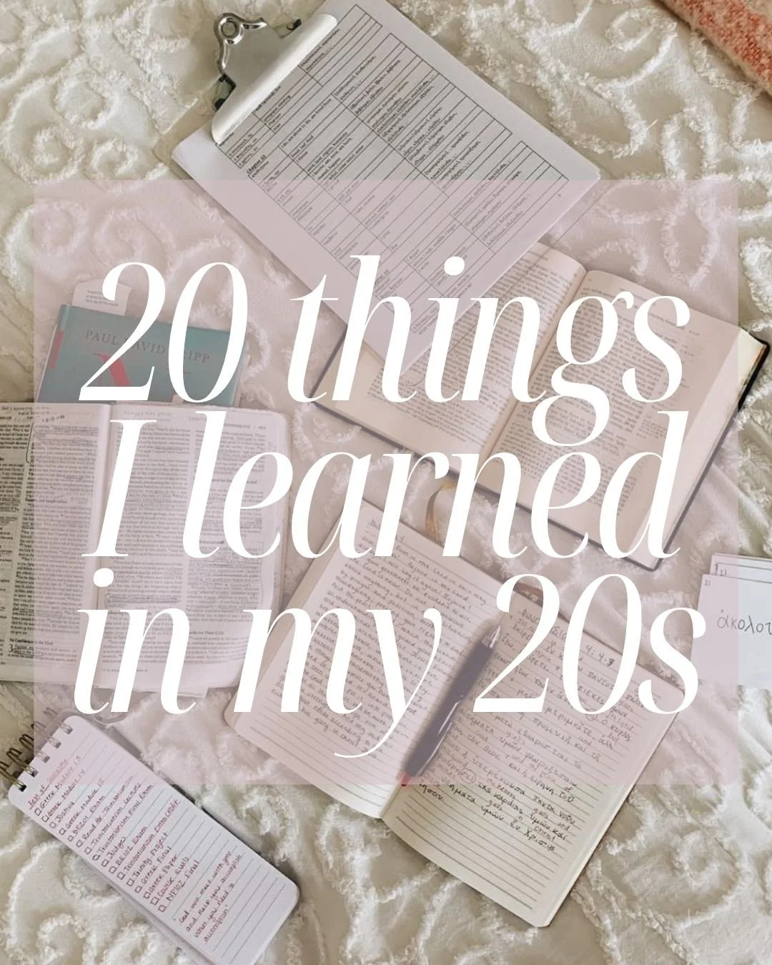 20 things I learned in my 20s