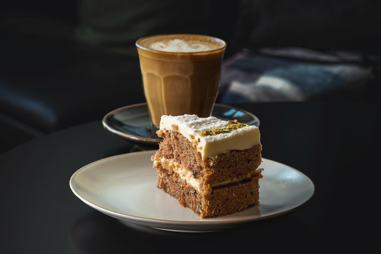 Our carrot cake makes for a perfect pairing with our coffee! Available now at Cafe Raon

#cafe #caferaonau #placestovisit #placestoeatsydney #coffee #coffeelover #carrotcake