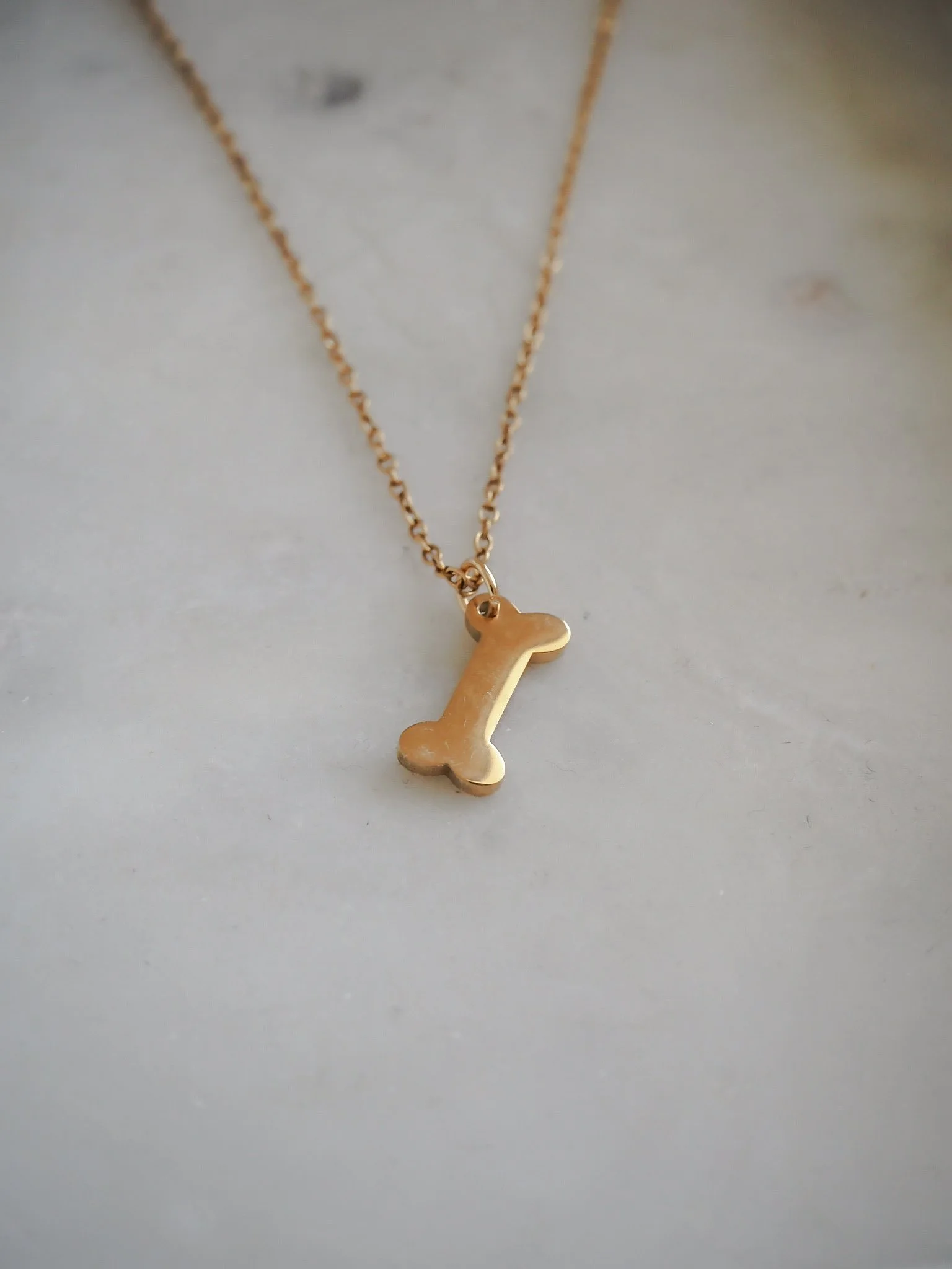Stainless Steel Dog Bone: Pendant Only
