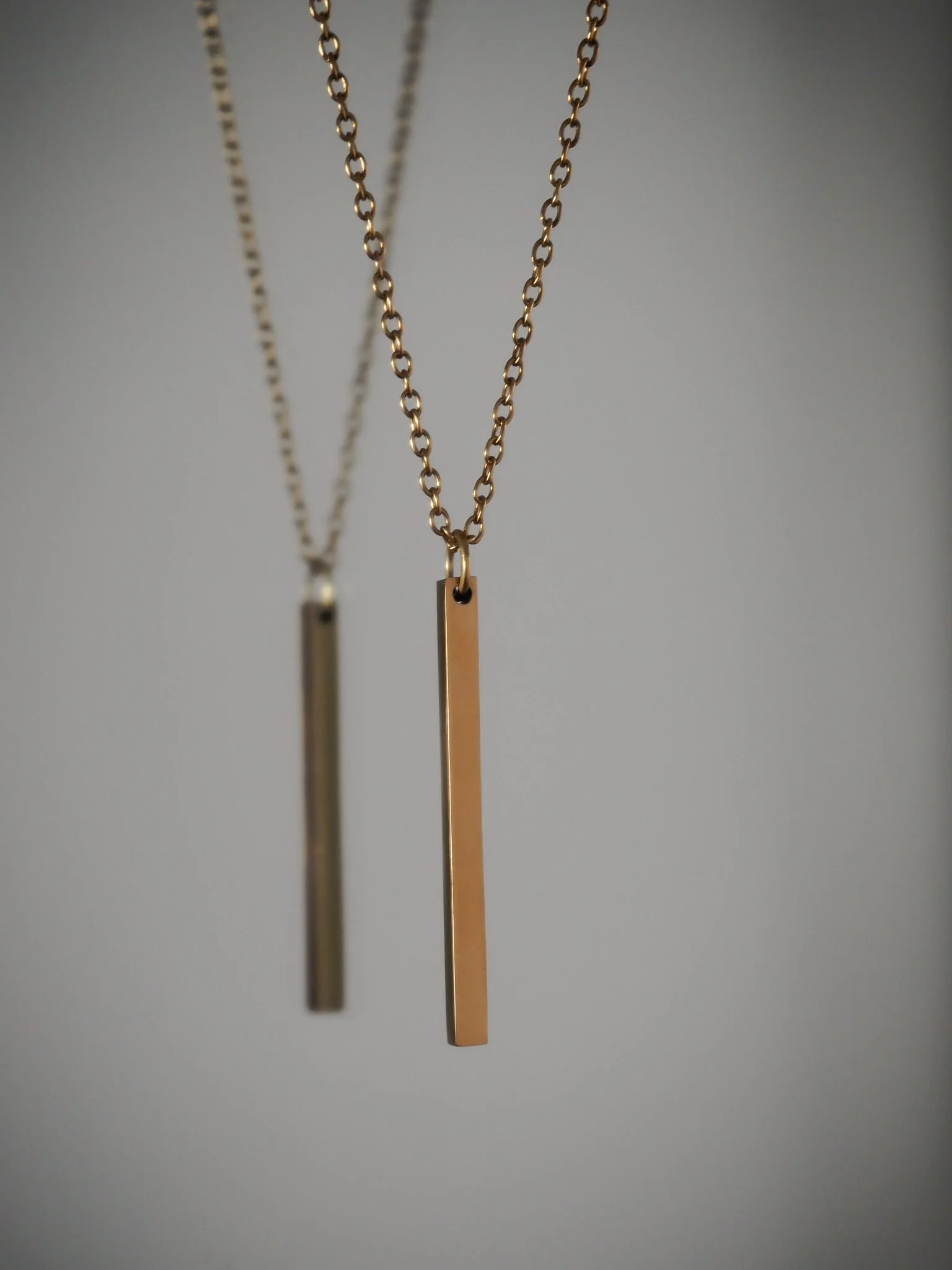 Stainless Steel Dog Stick Bar: Necklace