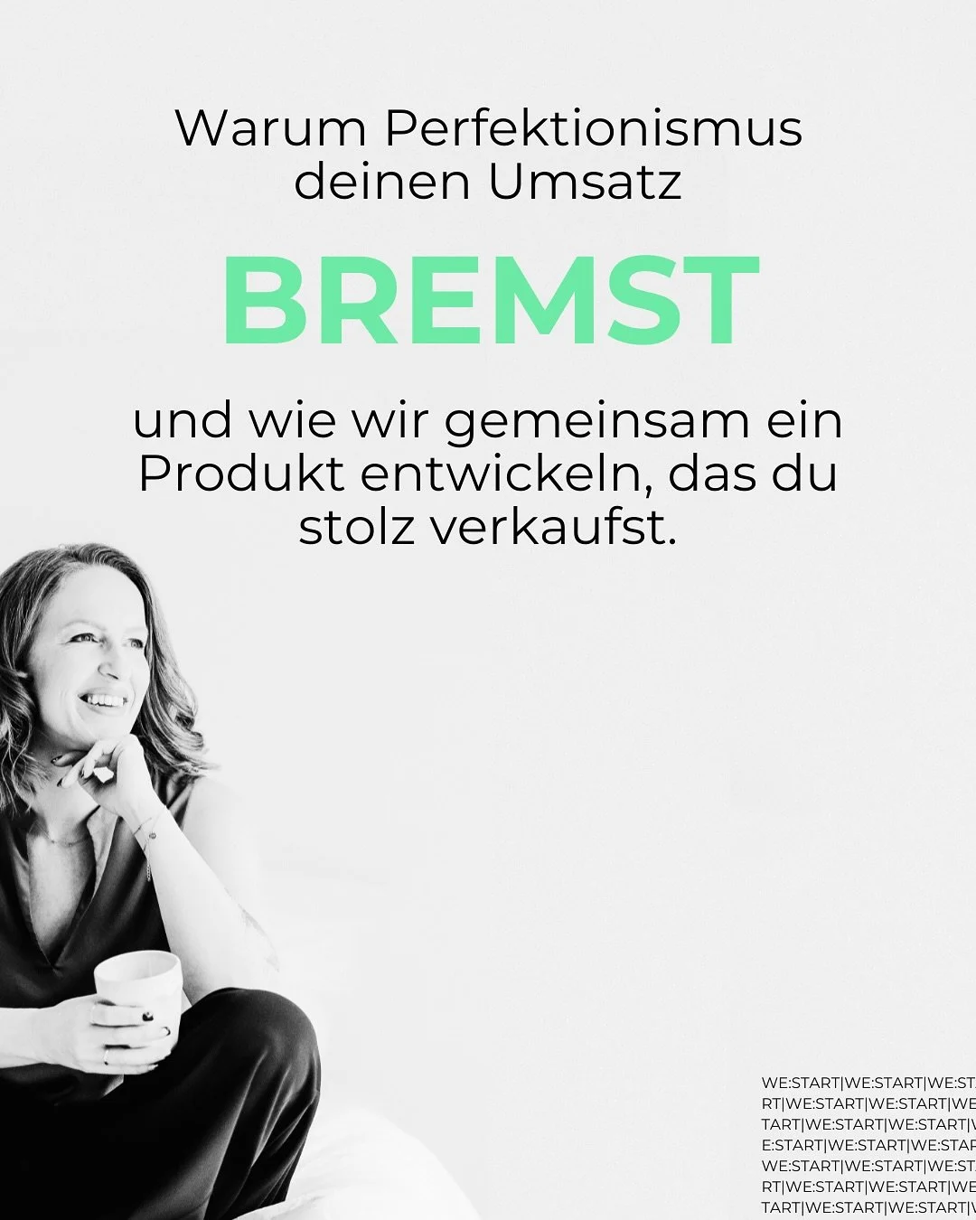 Sag Ciao zu deinem Besch&uuml;tzer, dem Perfektionismus 🥹 Und hallo zu einer Entscheidung. 

4 Wochen, we:start im November. 

Was du mitbringen solltest? 
Du brauchst keine Produktidee.

Aber solltest nicht gerade erst gegr&uuml;ndet haben, sondern