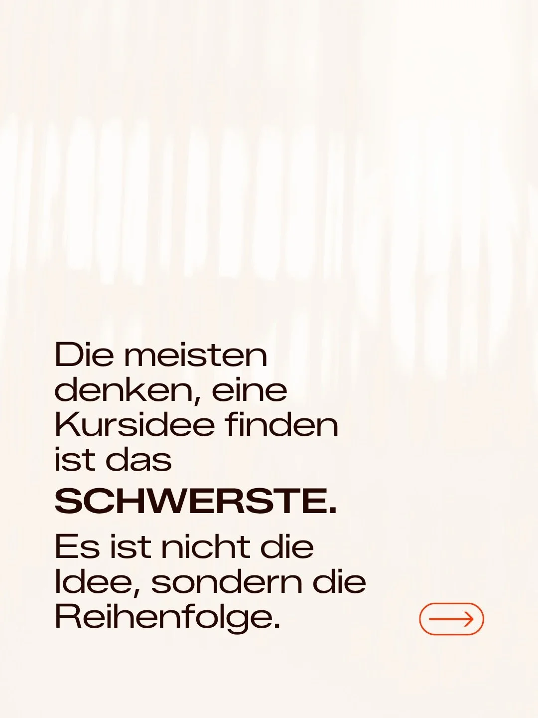 Viele starten bei der falschen Frage.
Nicht weil sie es falsch machen wollen. Sondern weil sie mit der Frage starten: Was kann ich anbieten?&ldquo;

Dreh es um. Fang bei ihr an. Bei der Frau der du hilfst. Was braucht sie wirklich, was bekommt sie ni