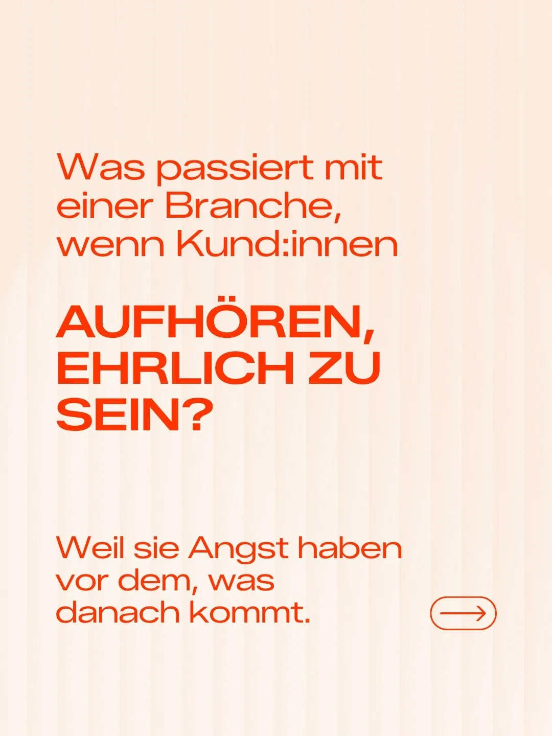 Ehrliches Feedback ist meist ein Geschenk.

Ich war in Coachings, wo niemand wirklich gesprochen hat. Die Angst war zu gro&szlig;, dass die eigene Aussage in Content verpackt wird oder man danach als schwierige Kund:in abgestempelt wird, die &bdquo;z
