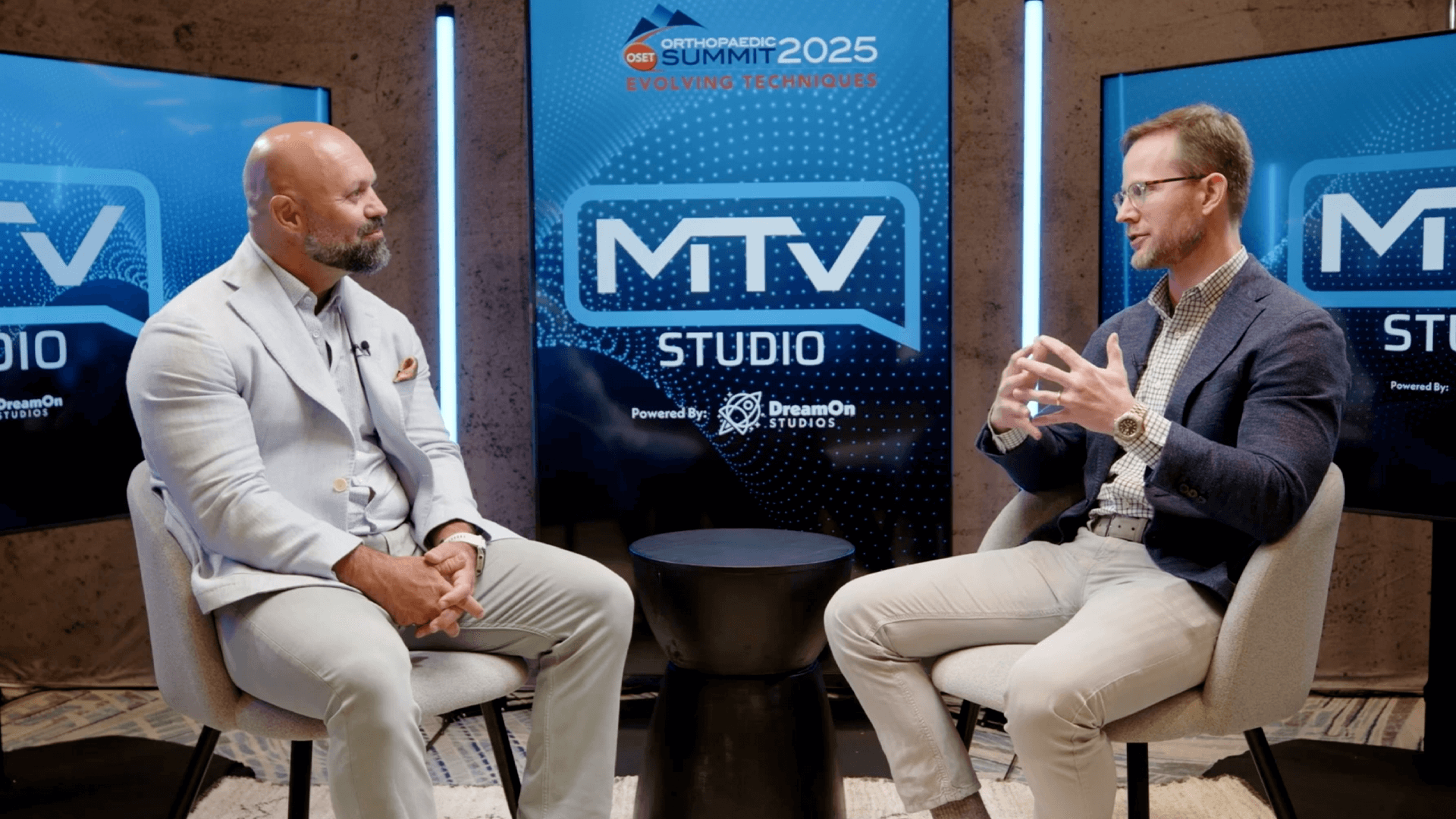 Dr. Anderson at the MTV Studio during OSET 2025