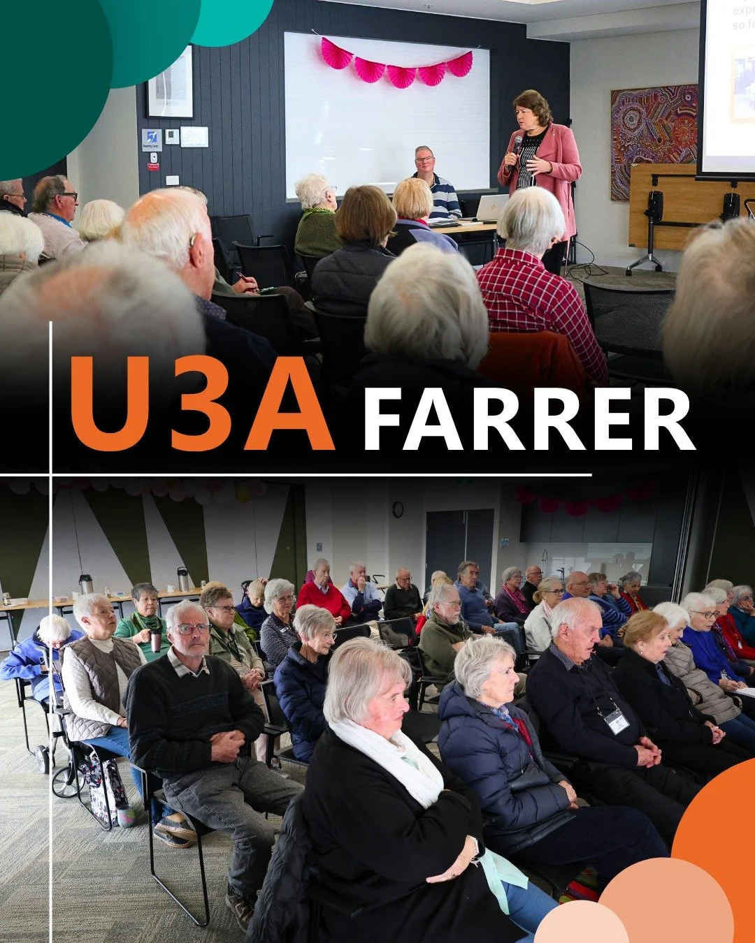 I met with the University of the Third Age (U3A) Farrer group yesterday to discuss the Assembly and local matters of interest.
 
It was great to have an open conversation with everyone and discuss a good range of topics, namely:
 
-MLA numbers in the