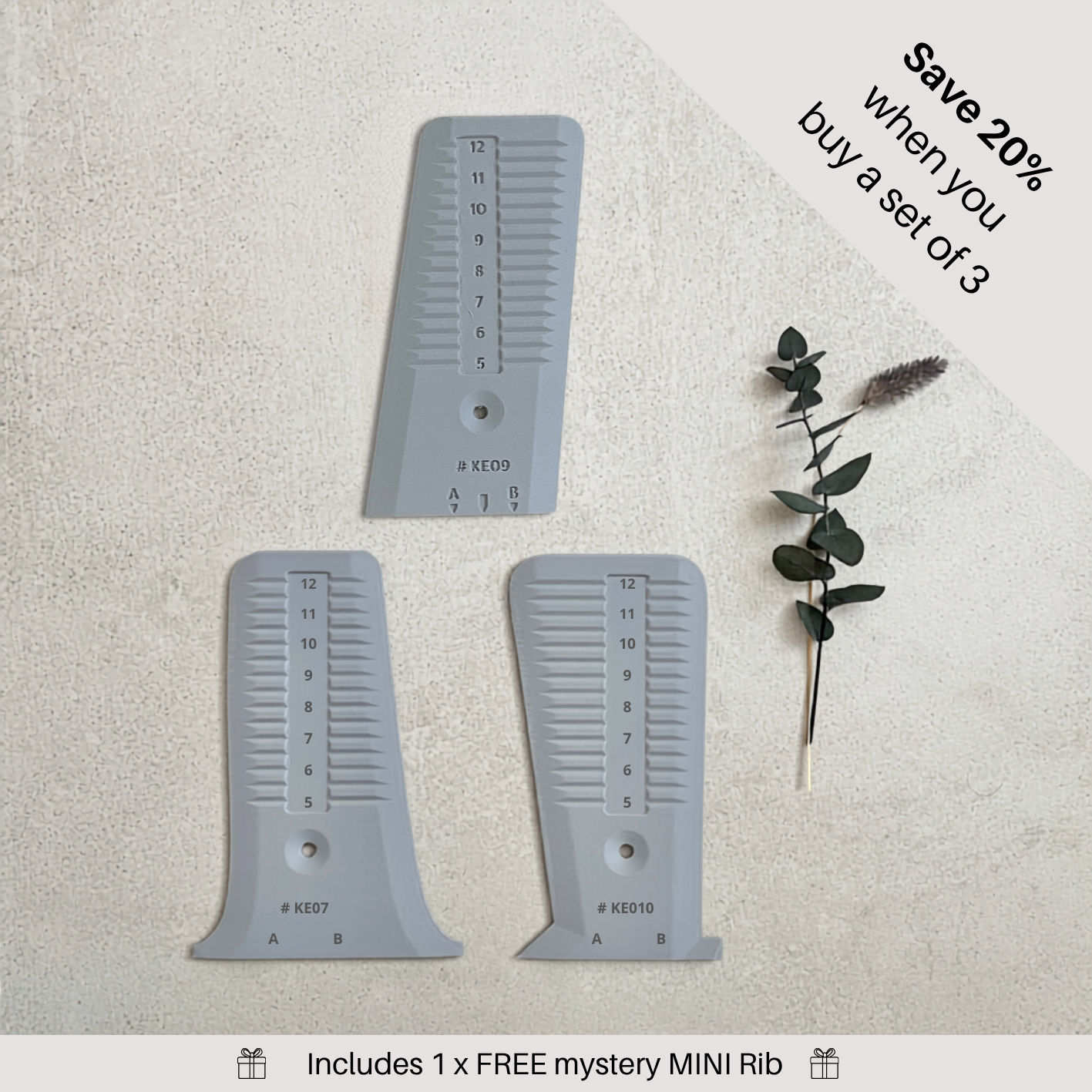 The KEO Rib set of 3 ( # 7, 9, 10 )