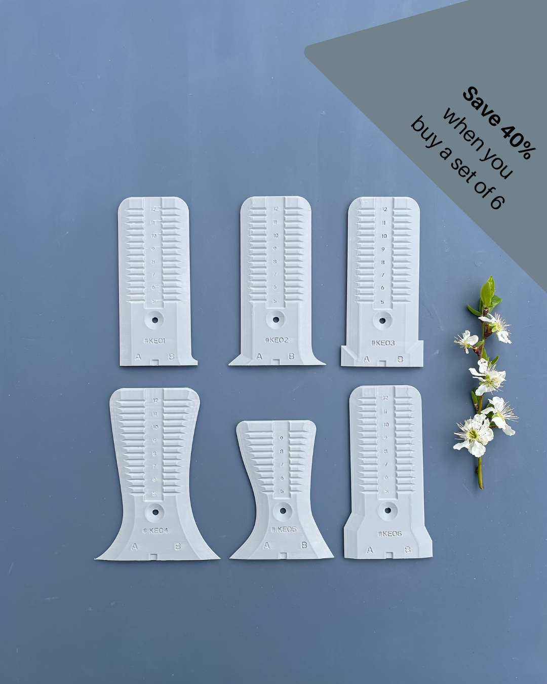 The KEO Rib set of 6 ribs (KEO 1, KEO 2, KEO 3, KEO 4, KEO 5 and KEO 6)
