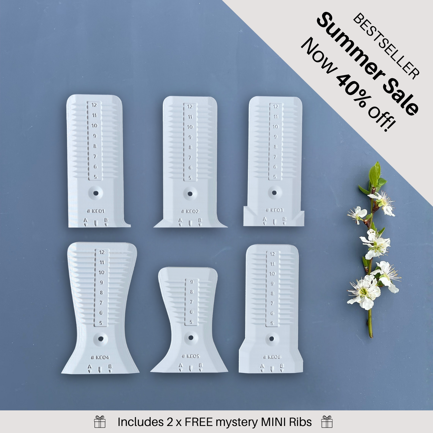 The KEO Rib set of 6 ribs   ( #1 - 6 )