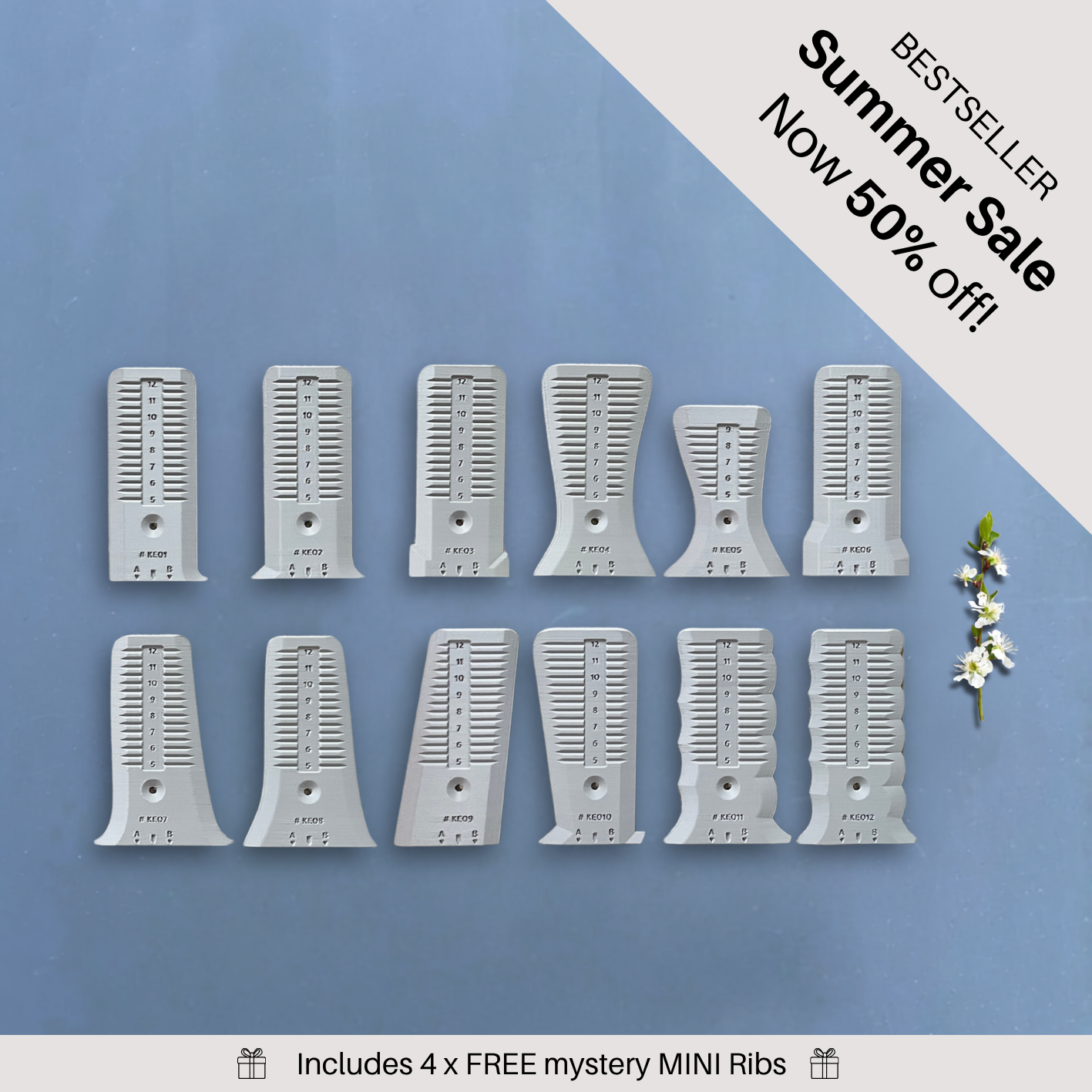 The KEO Rib set of 12 ribs   ( #1 - 12)