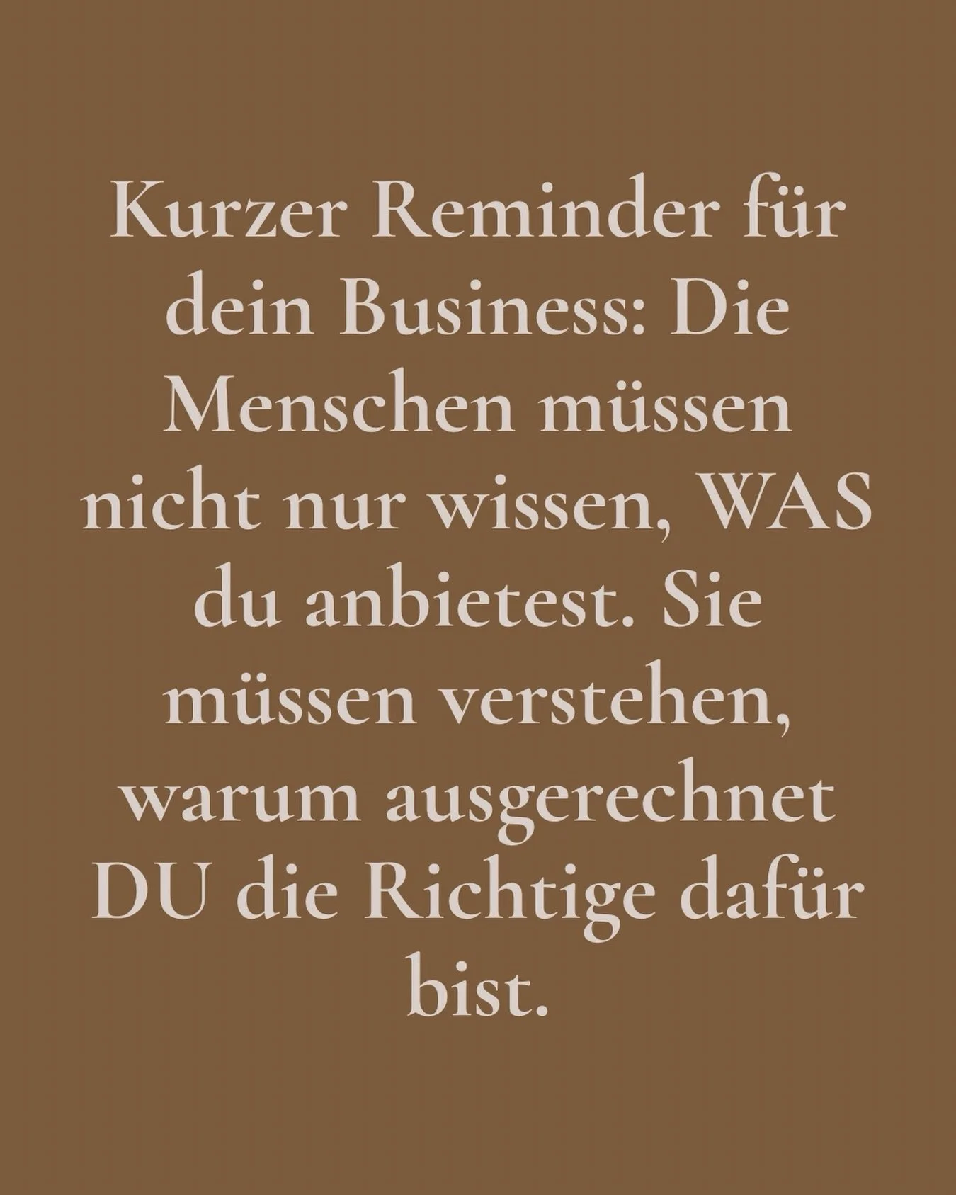 Es gibt vermutlich ziemlich viele Menschen, die etwas &Auml;hnliches anbieten wie du.

Aber niemand bringt deine Erfahrungen, deine Pers&ouml;nlichkeit und deine Art mit, dar&uuml;ber zu sprechen.

Also zeig ruhig ein bisschen mehr davon.