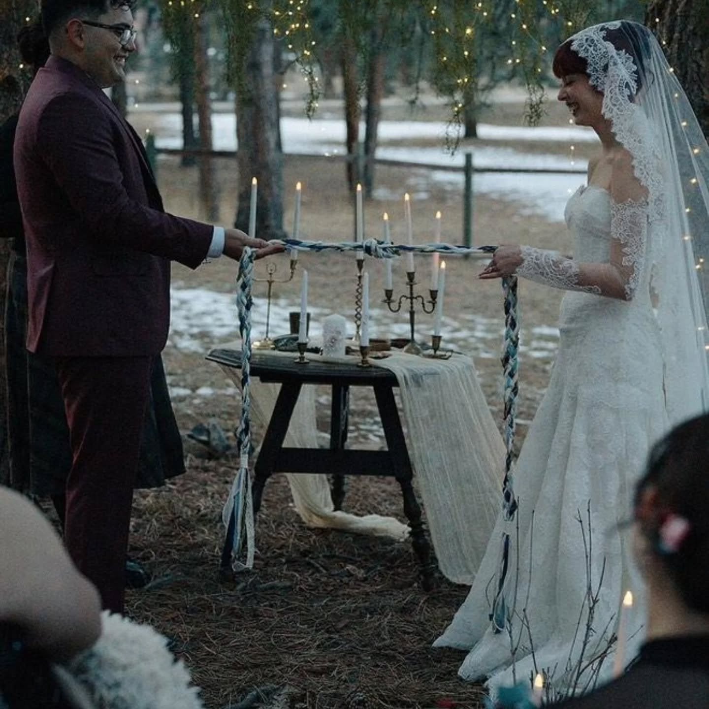 How absolutely enchanting are these photographs of A&amp;I's handfasting up in the mountains✨️

Honestly, on receiving these shots, they took my breath away. The quiet joy, magic and happiness that shines from these two at their elopement really make