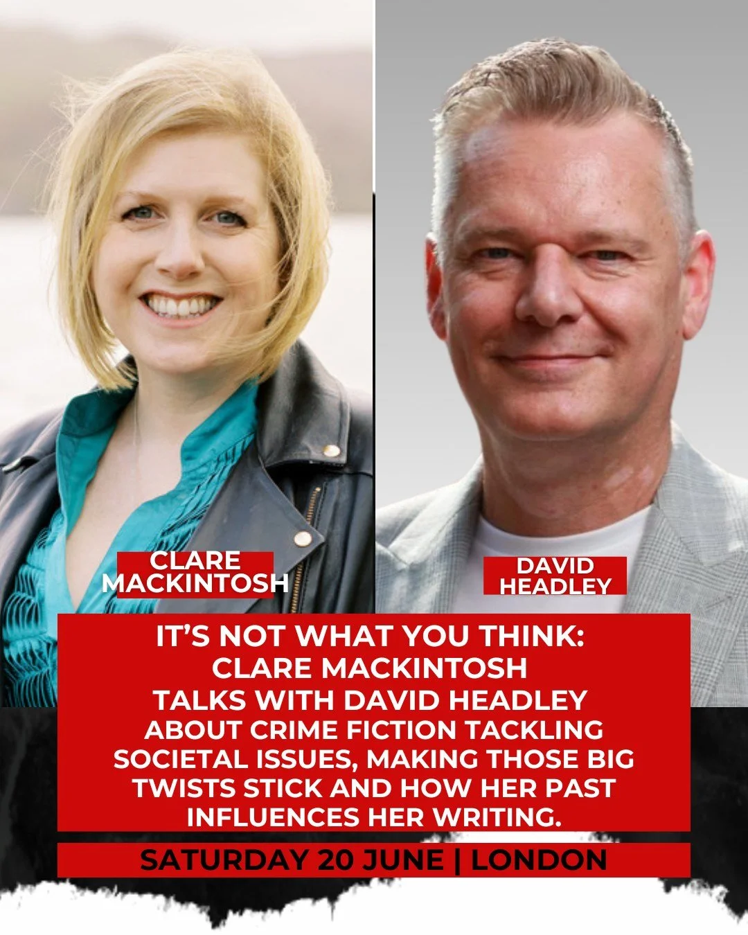 It&rsquo;s Not What You Think 🤔 Former police officer turned bestselling author Clare Mackintosh talks with David Headley  about crime fiction tackling societal issues, making those big twists stick and how her past influences her writing.

Only at 