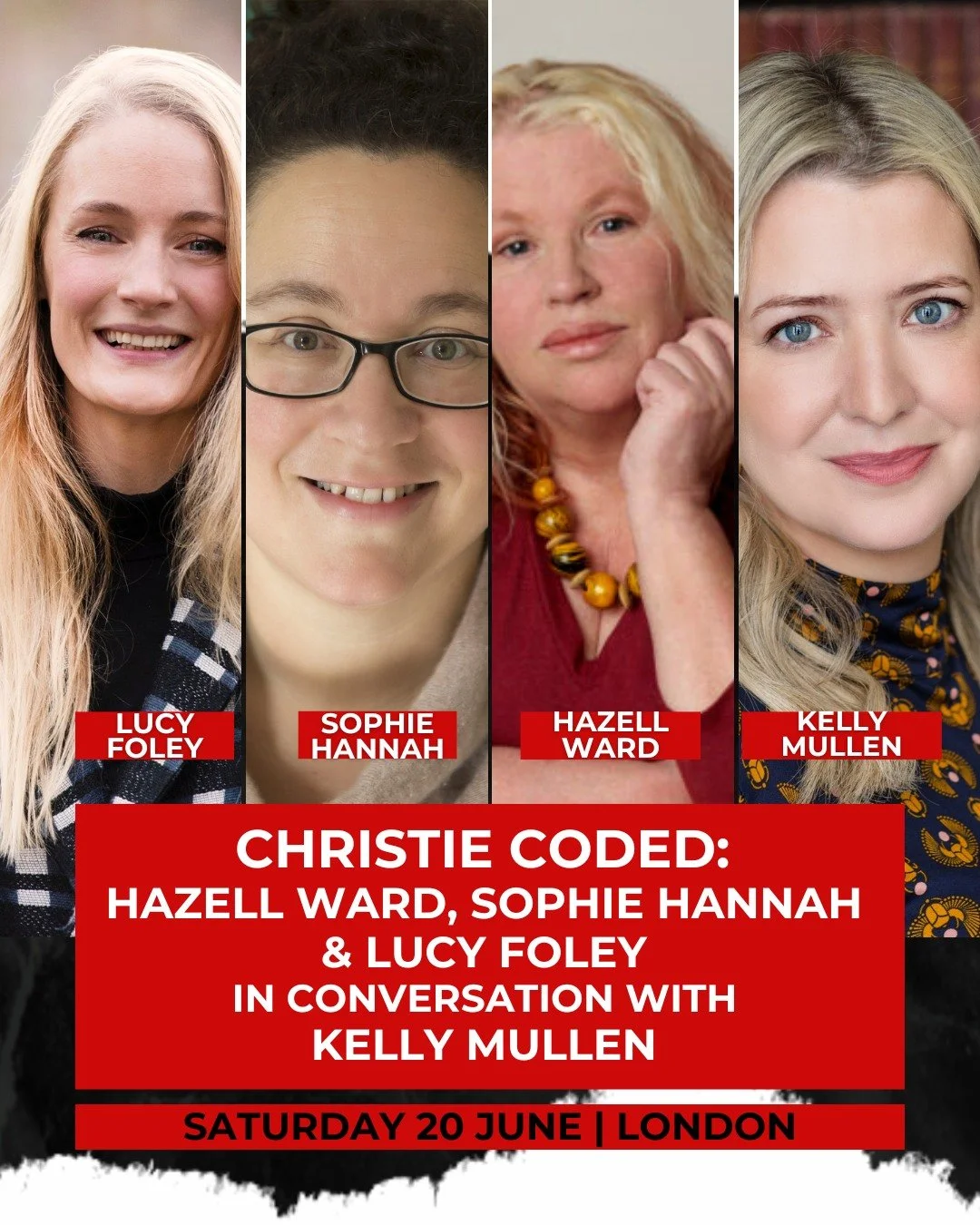 This June 20th at #CapitalCrime26, join us for Christie Coded with Hazell Ward, Sophie Hannah and Lucy Foley in conversation with Kelly Mullen.

On the 50th anniversary of Dame Agatha's death, she still holds a firm grip on the hearts of readers all 
