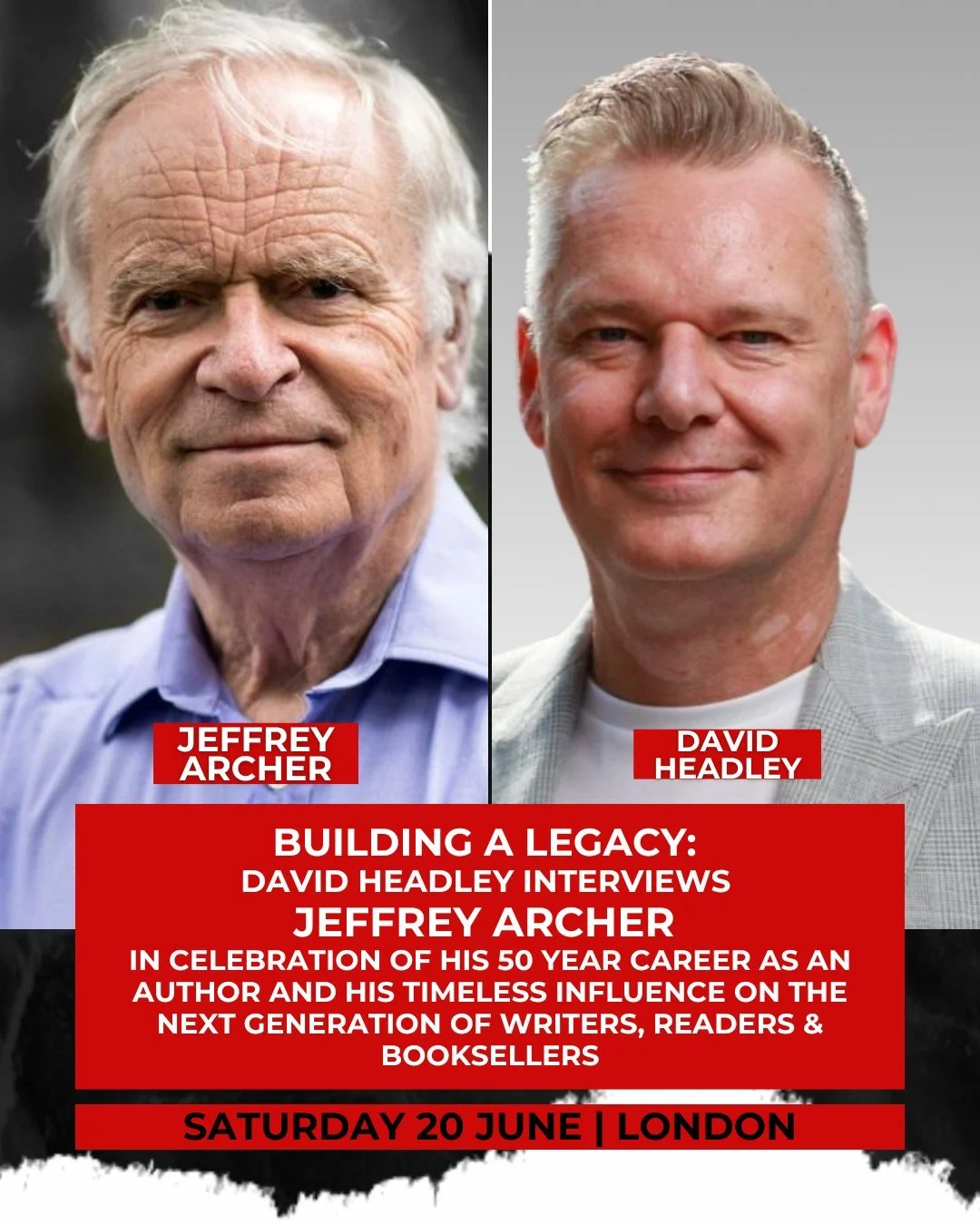 Only at #CapitalCrime26: Building A Legacy: David Headley interviews Jeffrey Archer  in celebration of his 50 year career as an author and his timeless influence on the next generation of writers, readers and booksellers.

Watch this and 30+ incredib