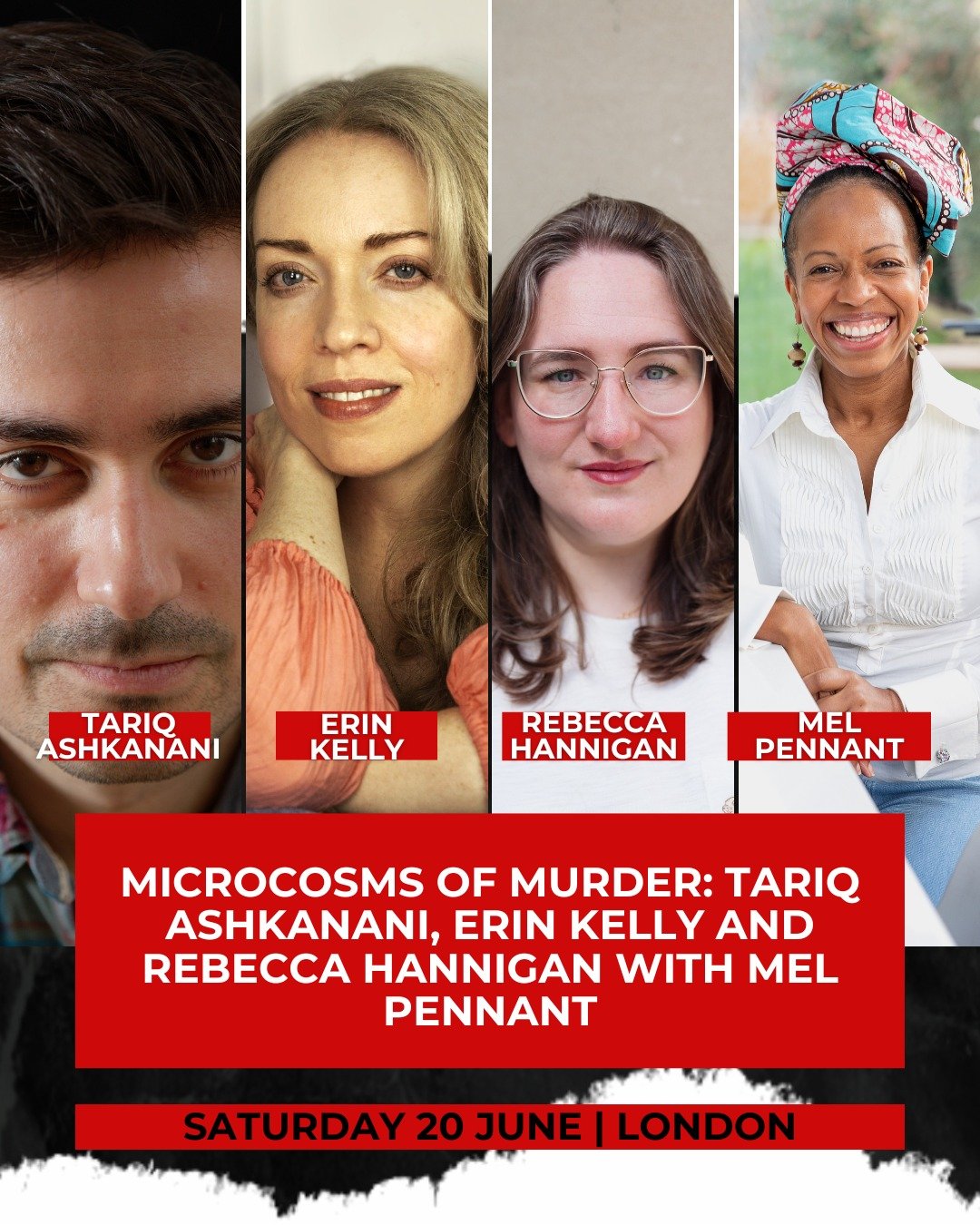Event spotlight 🚨 Microcosms of Murder: Tariq Ashkanani, Erin Kelly and Rebecca Hannigan join Mel Pennant to explore crime fiction set in tight-knit communities where buried secrets, gothic atmosphere and powerful female perspectives drive the story