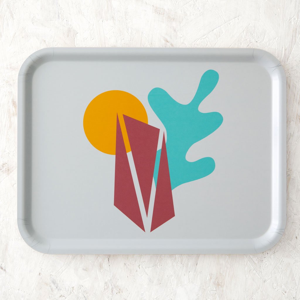 Large Scandi Shapes Wooden Tray