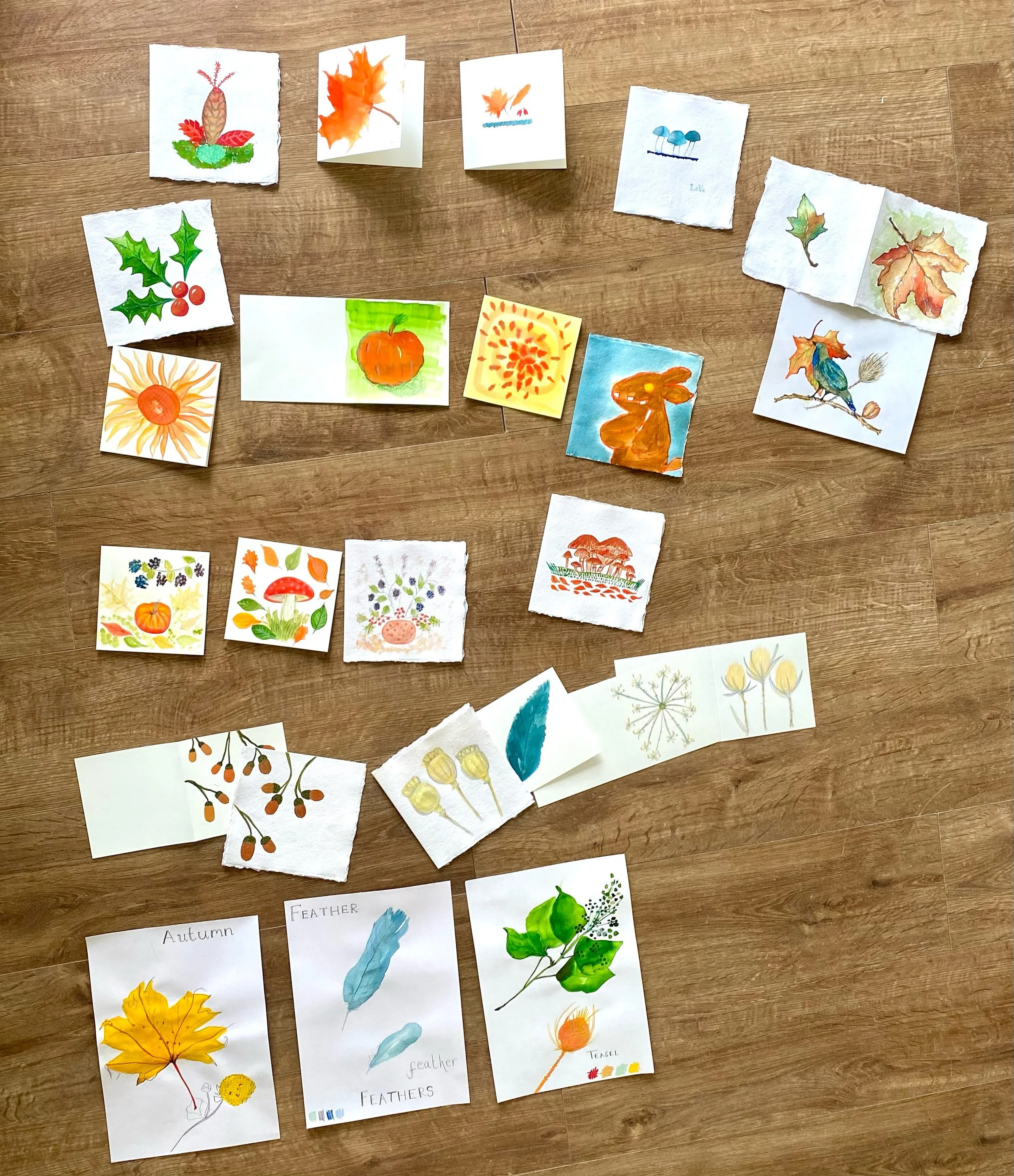 What a joyous morning with like minds at @where.inspiration.blooms! Everyone started with the same materials and brief - and look! We ended up with the most wonderful and varied range of artwork and ideas. Looking forward to another one in Spring!