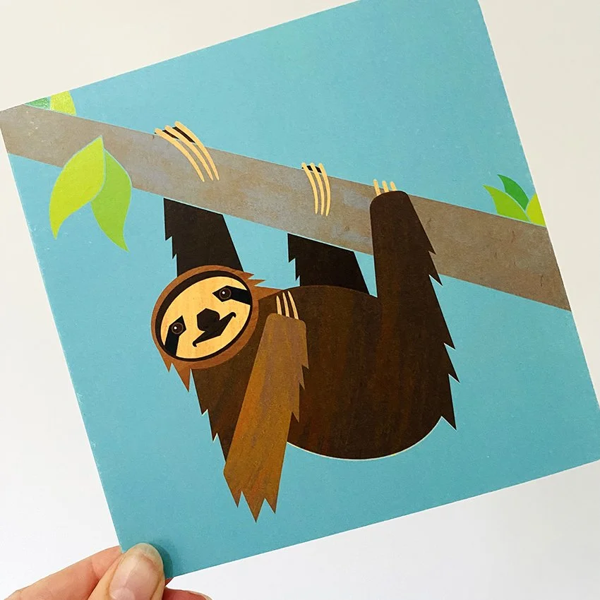 Sloth Greetings Card