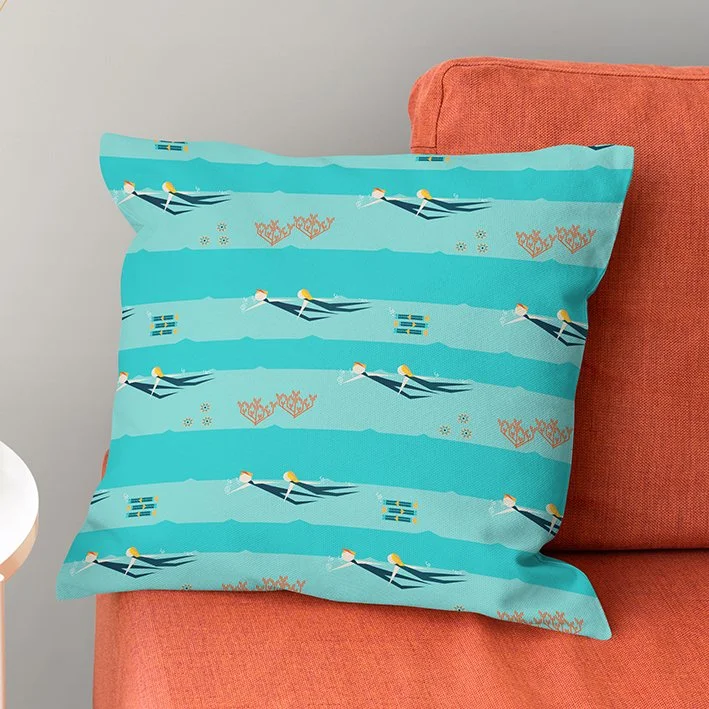 Wild Swimmers Organic Cotton Cushion Cover