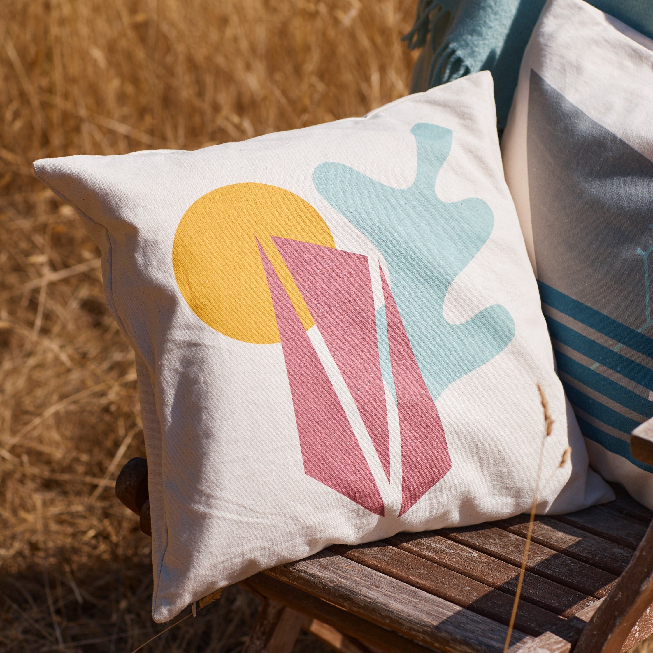 Scandi Shapes Organic Cotton Cushion Cover