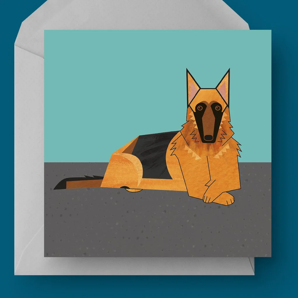 German Shepherd Greetings Card