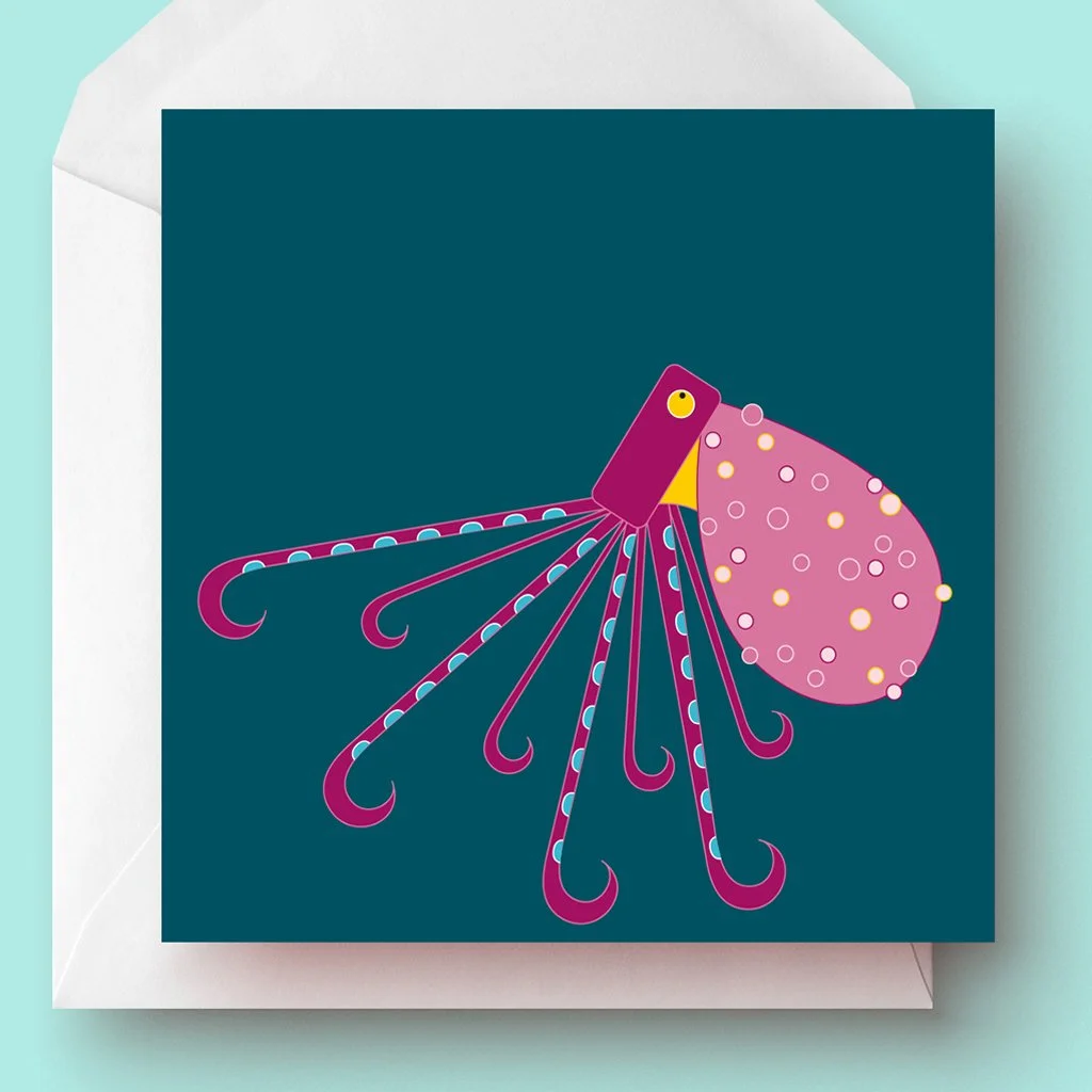 Octopus Greetings Card