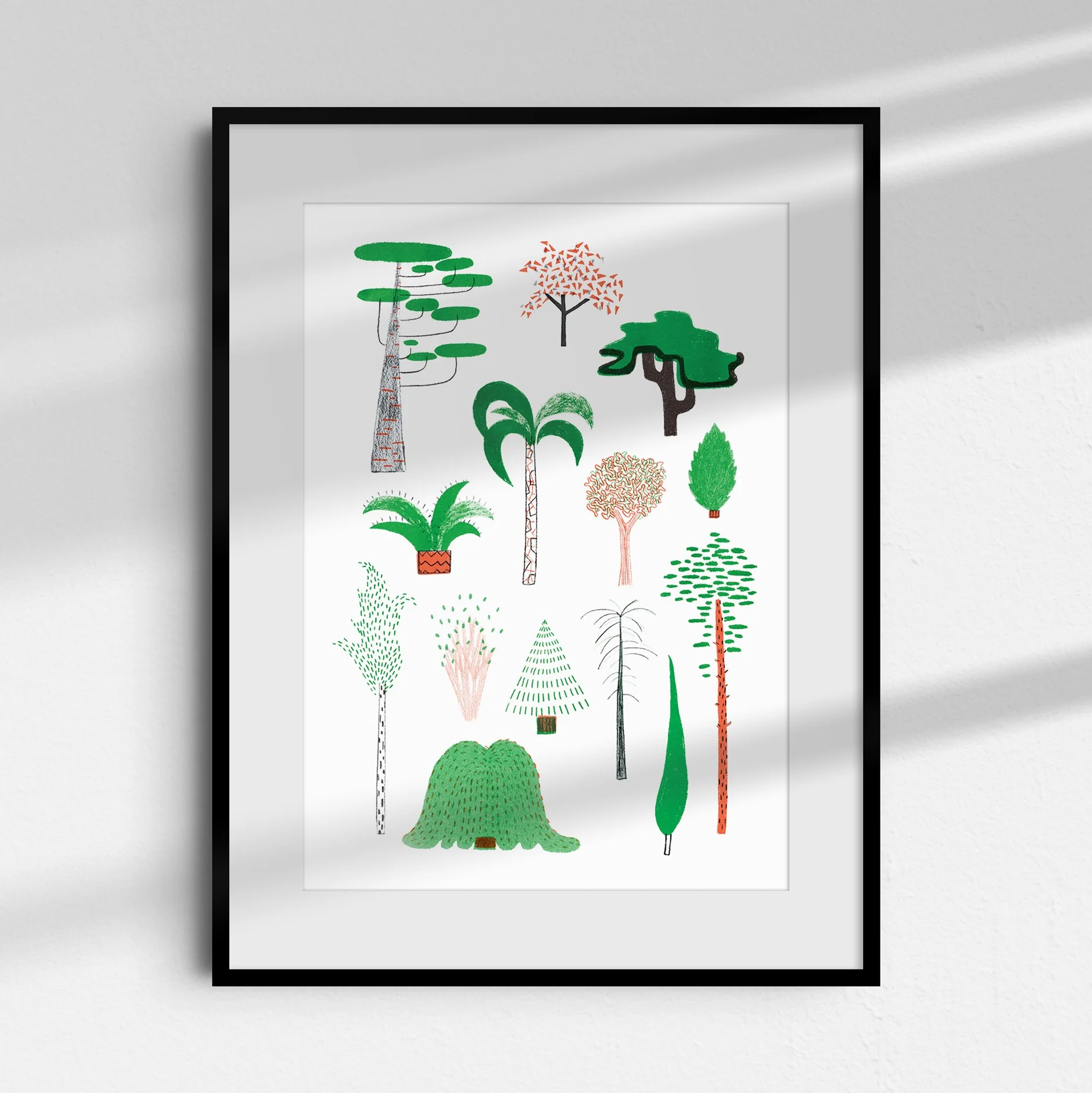 'Trees' A3 limited edition risograph print (unframed)