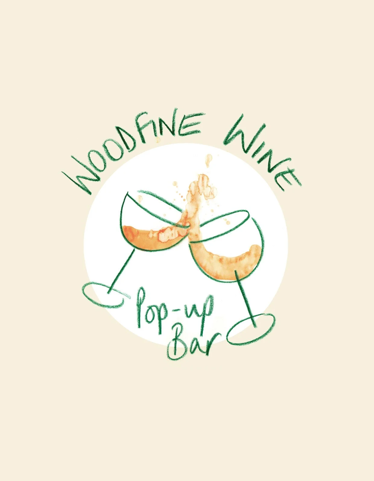 Illustration for Woodfine Wine pop-up bar