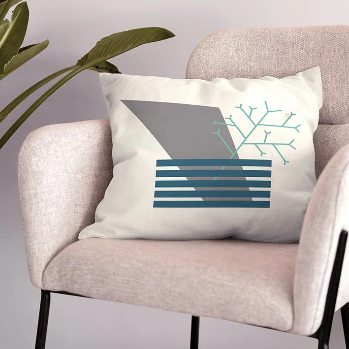 Finland Island Shapes Organic Cotton Cushion Cover