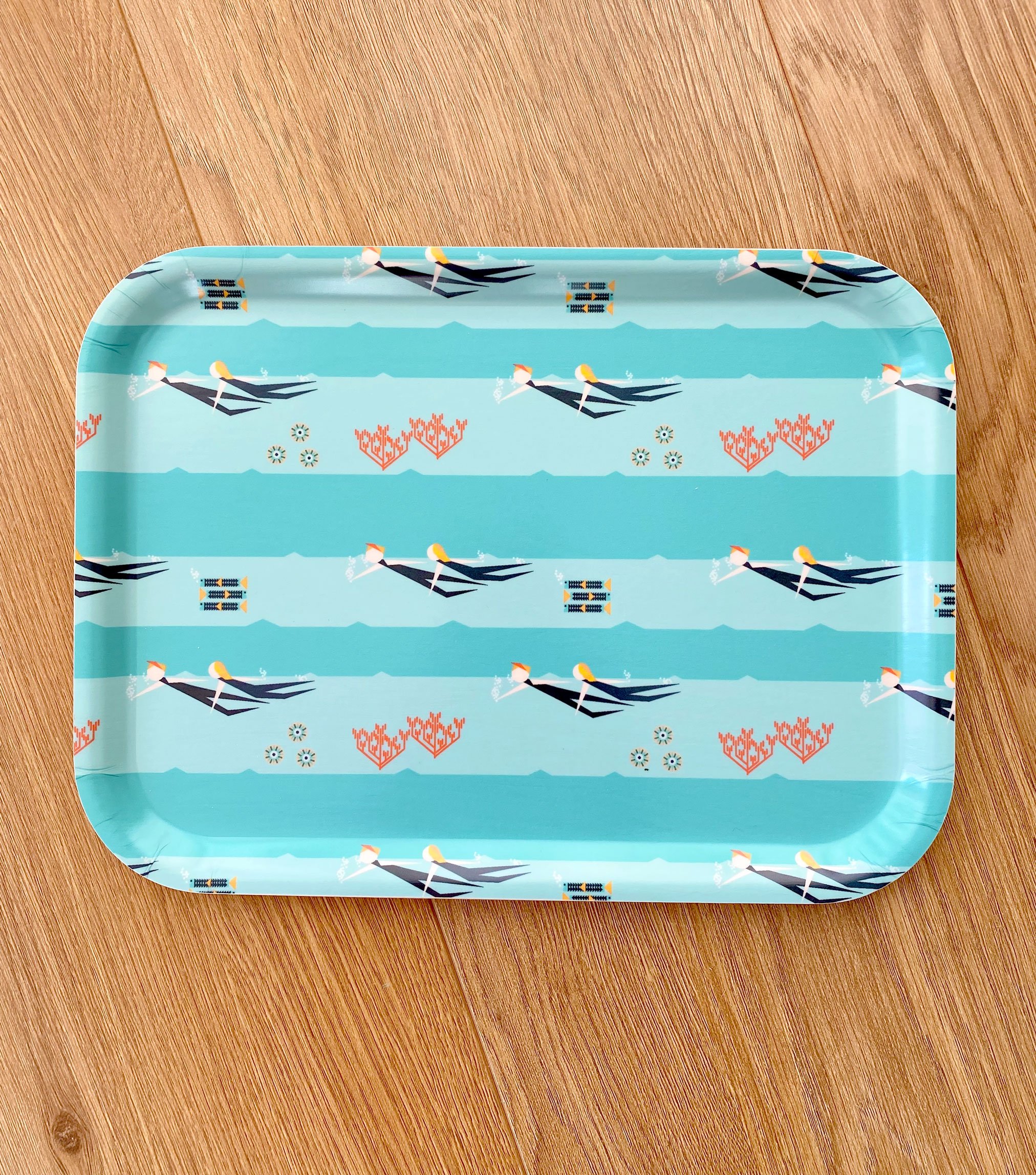 Small Wild Sea Swimmers Wooden Tray