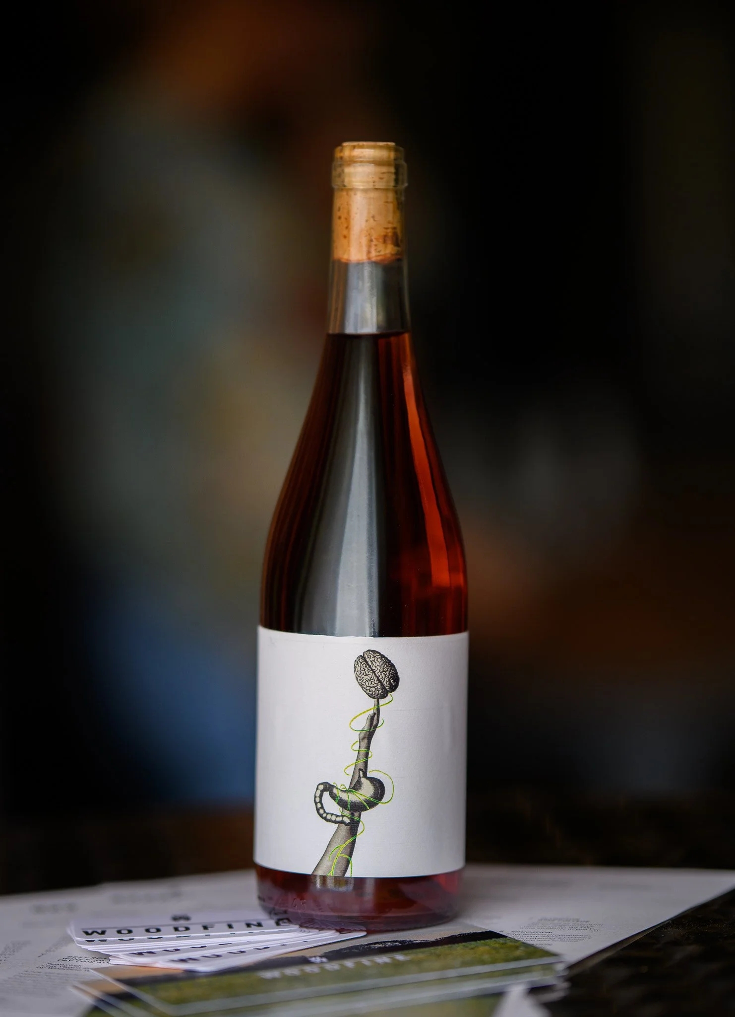 Wine Label  illustration and design for Woodfine Wine