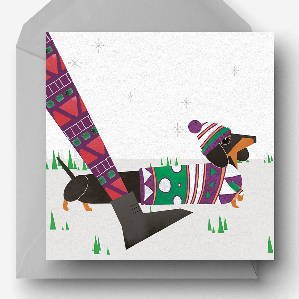 Christmas Dachshund Card