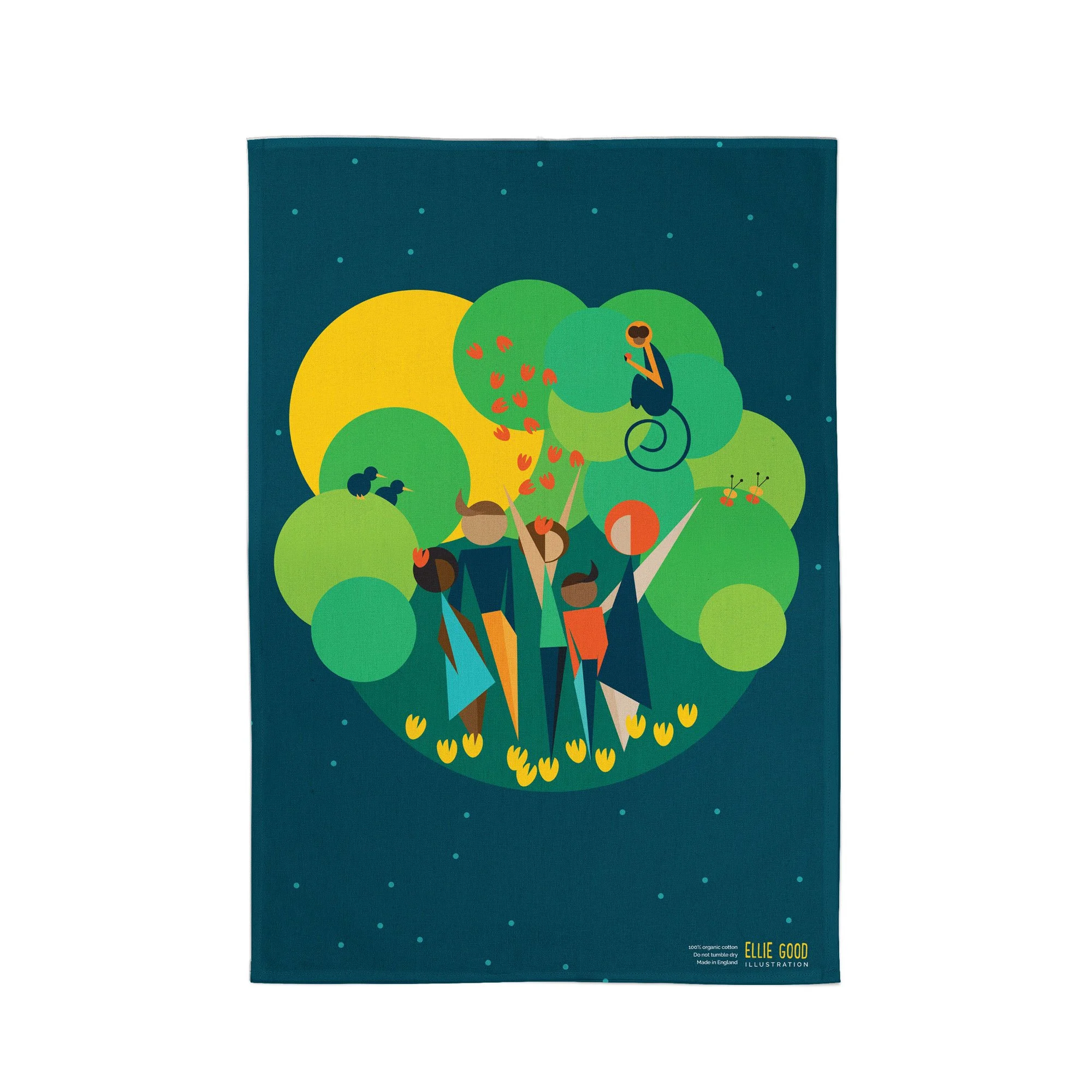 Earth Party People Organic Cotton Tea Towel