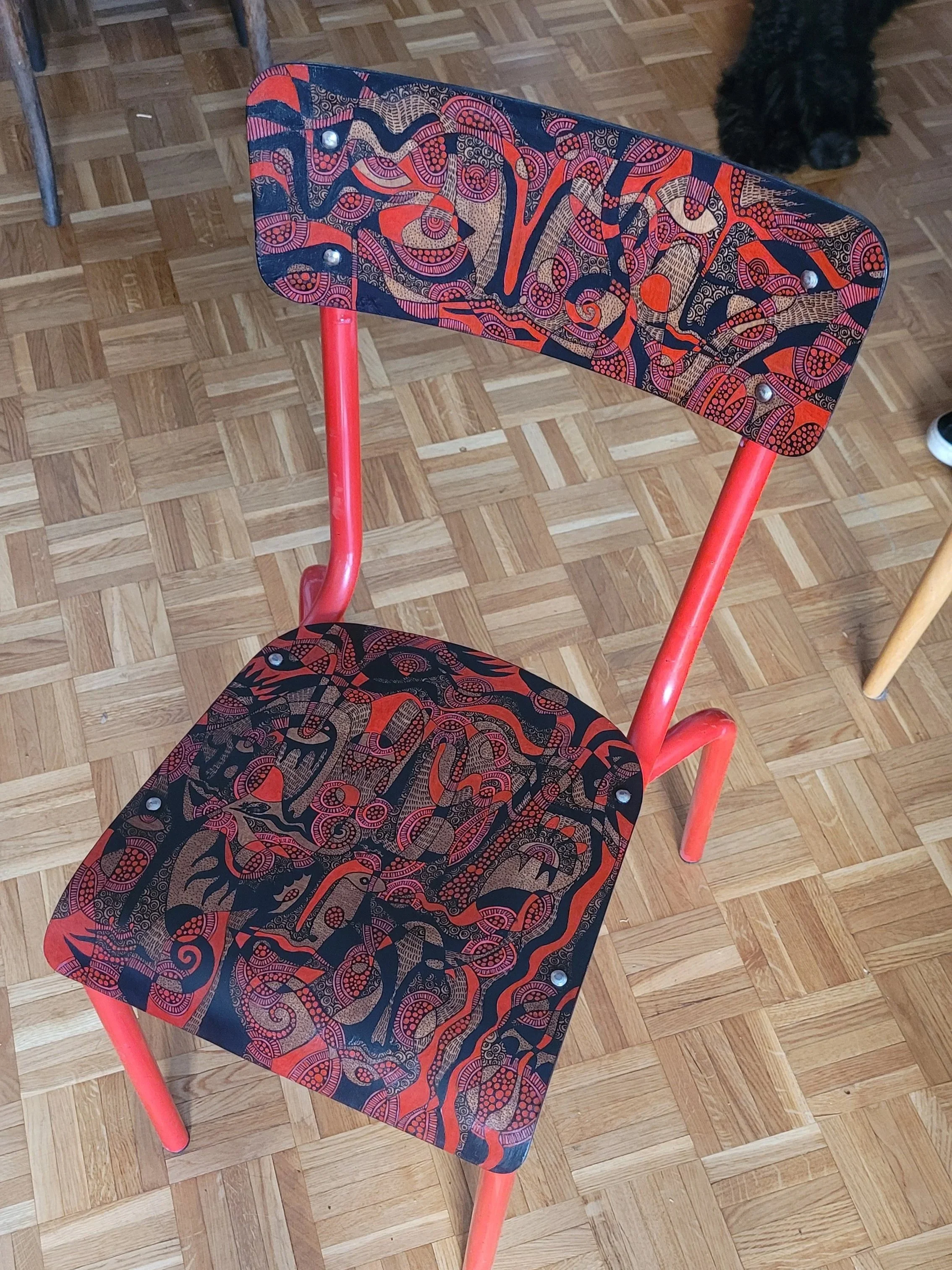 chaise rouge 