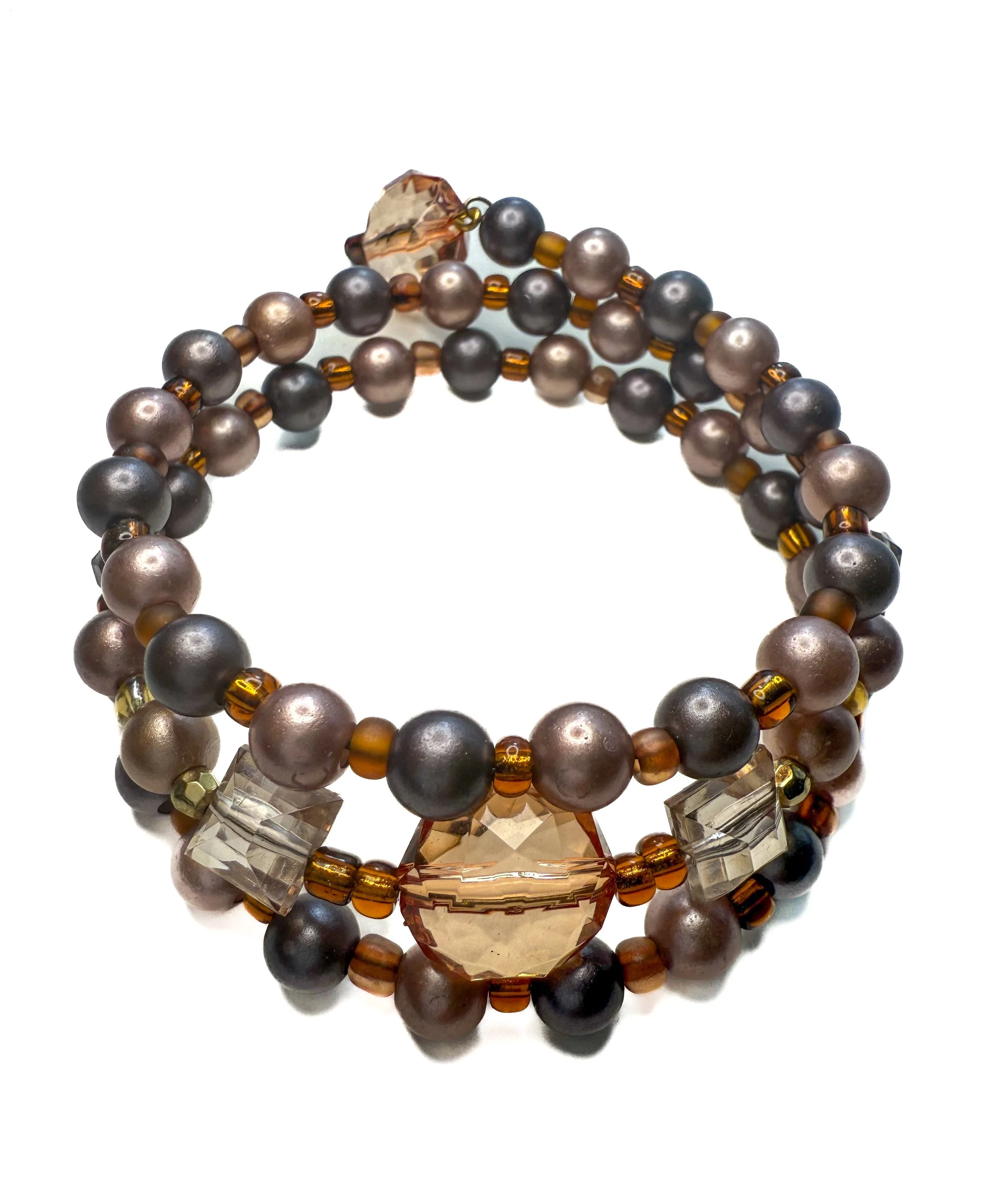 Elegant Earth Tone Beaded Bracelet Set