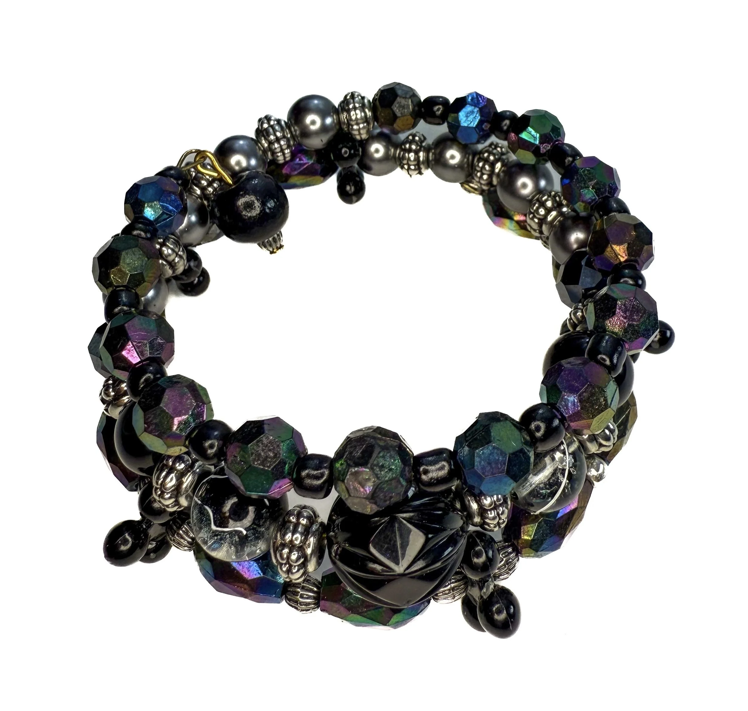 Mystical Midnight Multi-Bead Bracelet