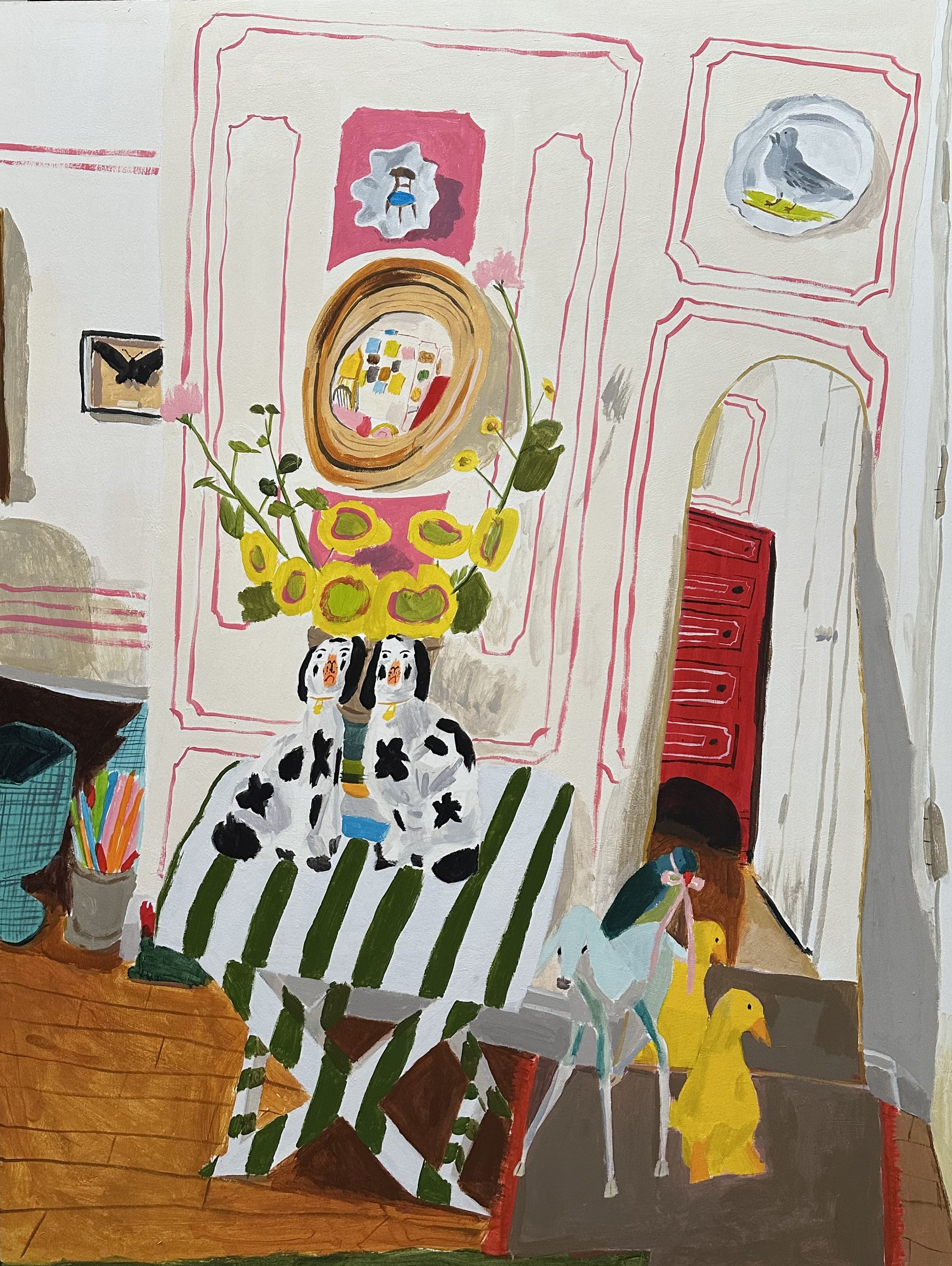 My Gay Room, Acrylic on Panel, 3x4’, 2025